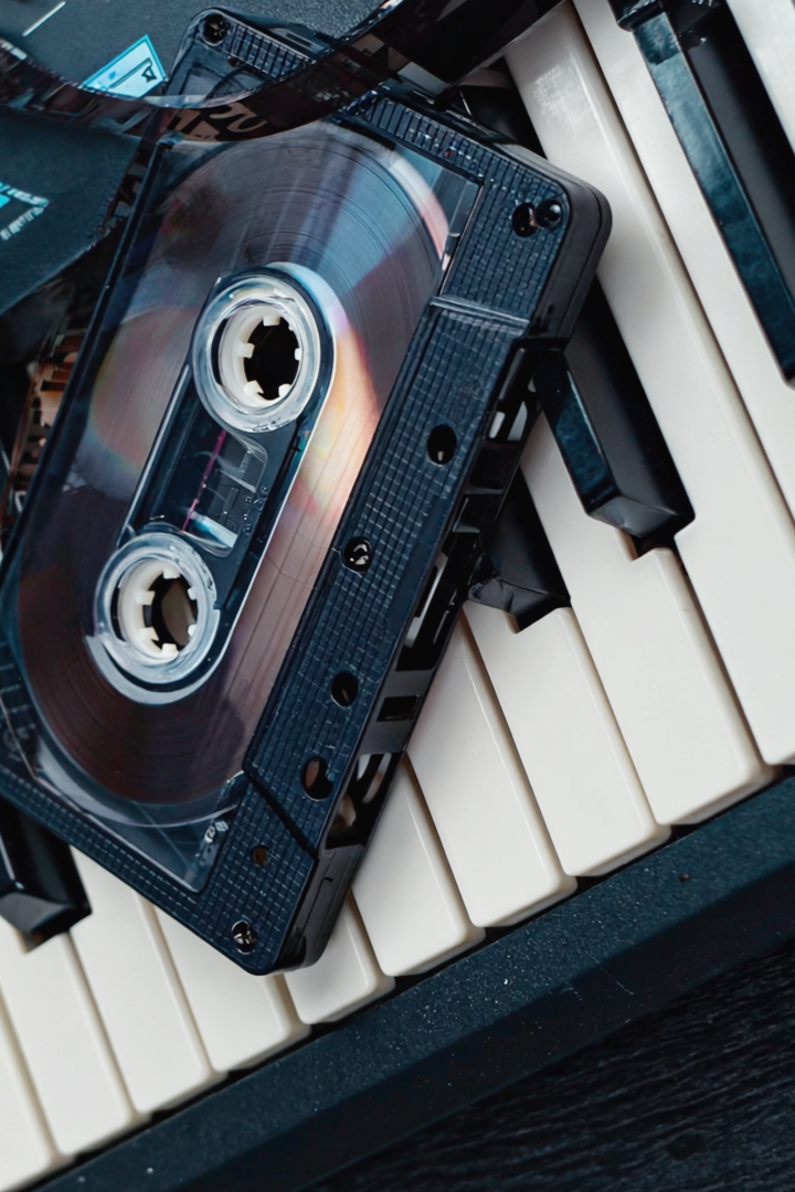 Gen4+cassette+tape+chaotically+unraveled+onto+the+keyboard+of+a+digital+synth+a-2%2C+250837714.png