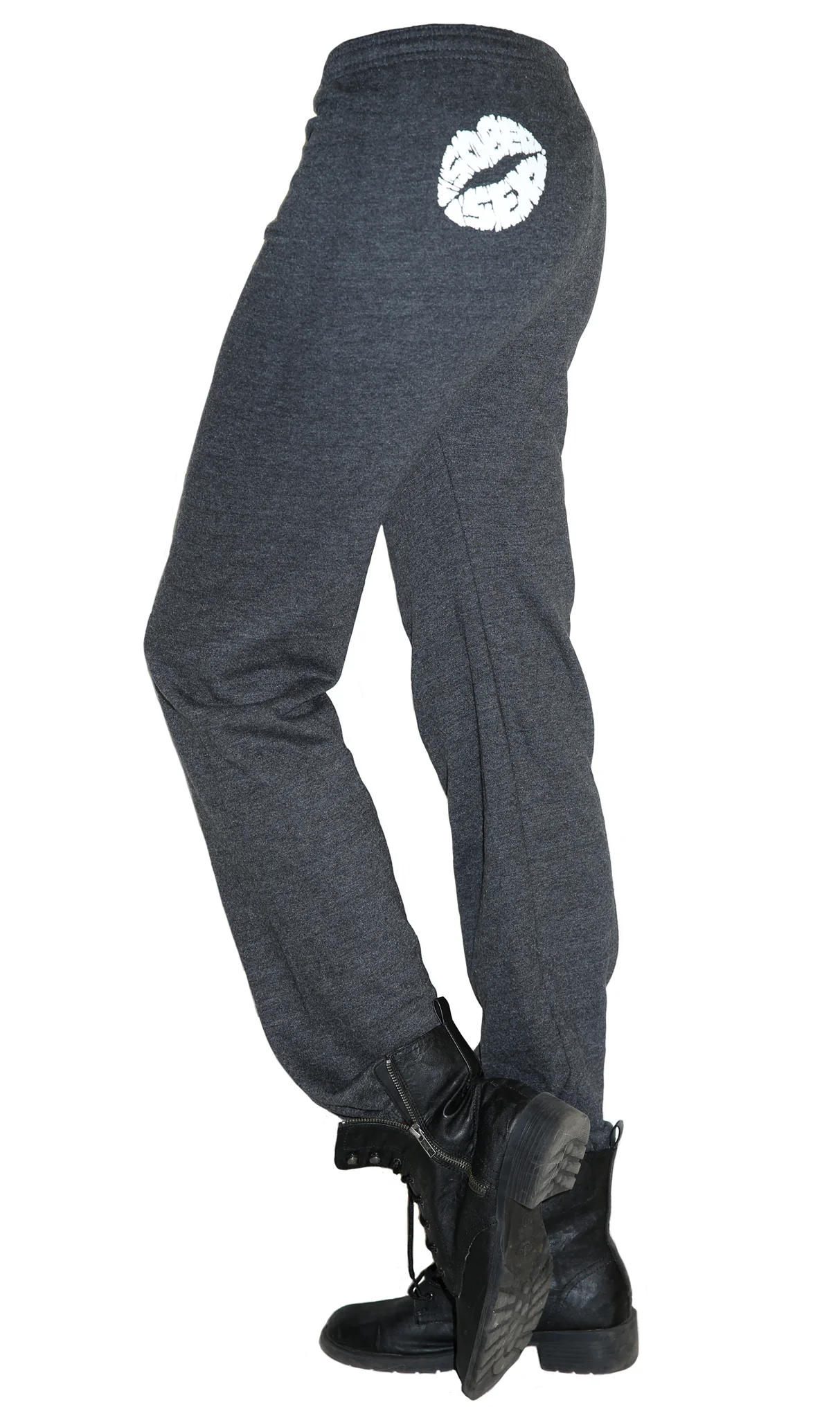 SOBER IS SEXY LIPS LOGO BLACK SWEATPANTS - WOMENS.jpg