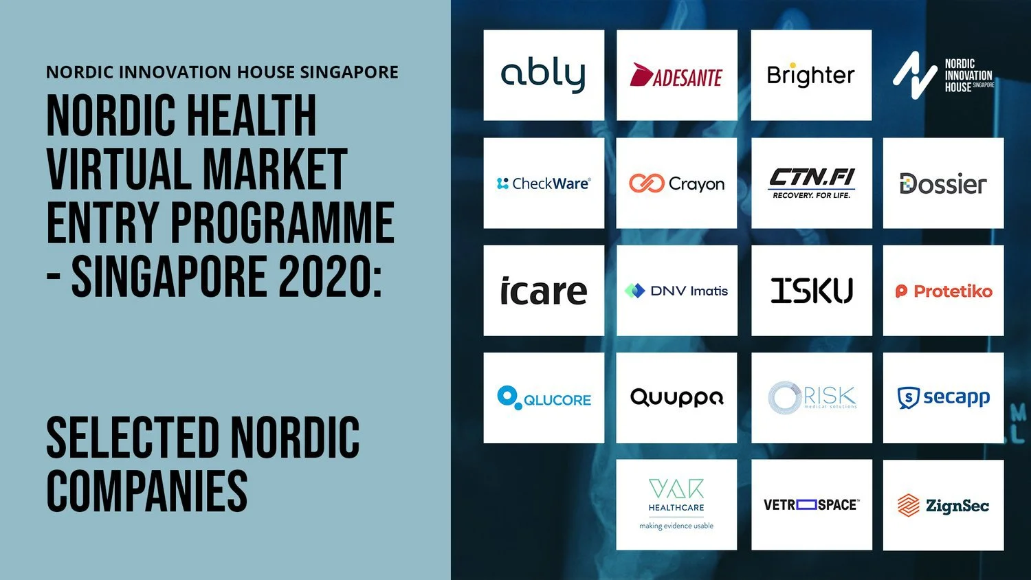 2020 Nordic Health Virtual Market Entry Programme: Selected Nordic Companies