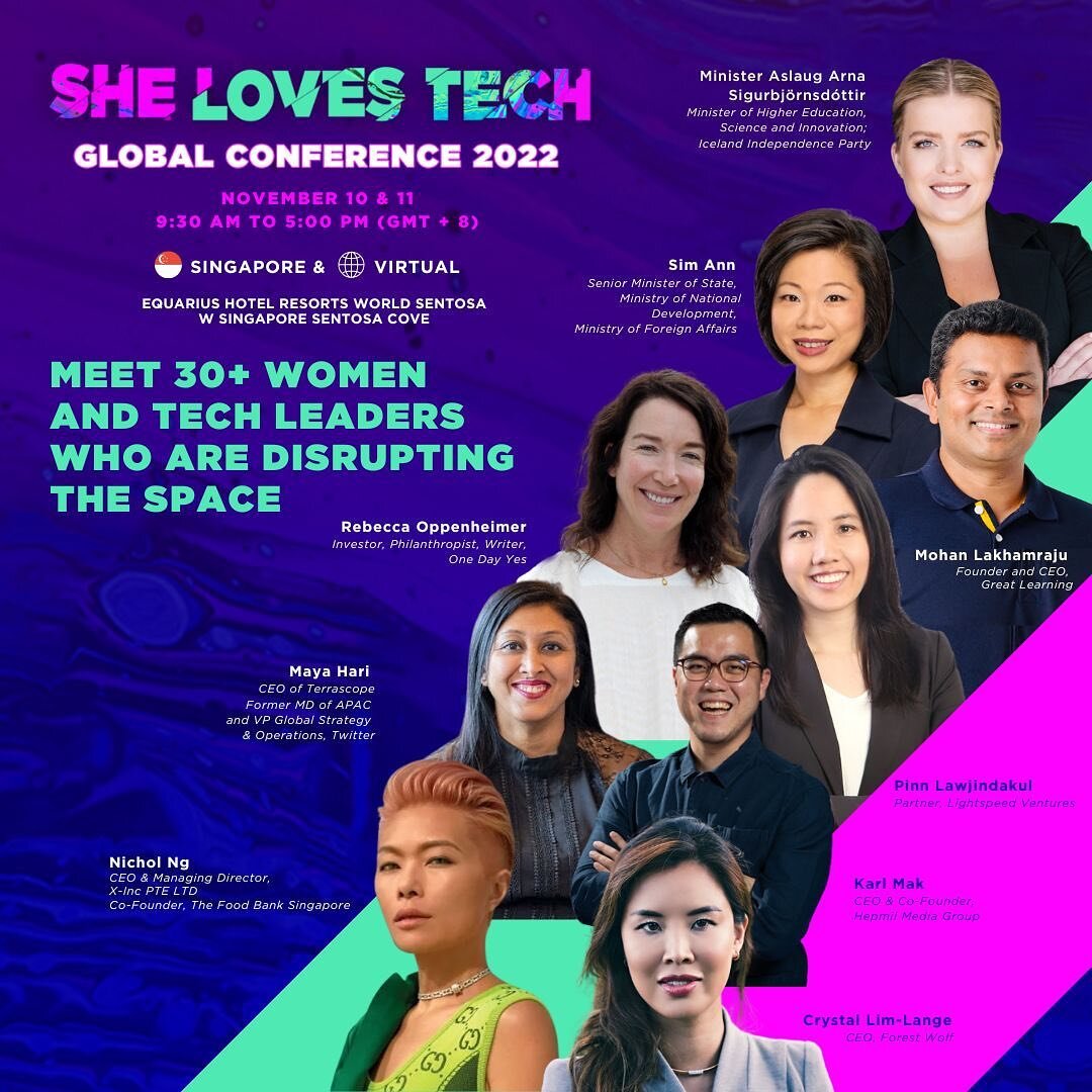 Nov 10 - 11: She Loves Tech Global Conference 2022 &ndash; A powerhouse line up of over 30 speakers including #Icelandic Minister, &Aacute;slaug Arna Sigurbj&ouml;rnsd&oacute;ttir (Minister of Higher Education, Science and Innovation, Independence Pa