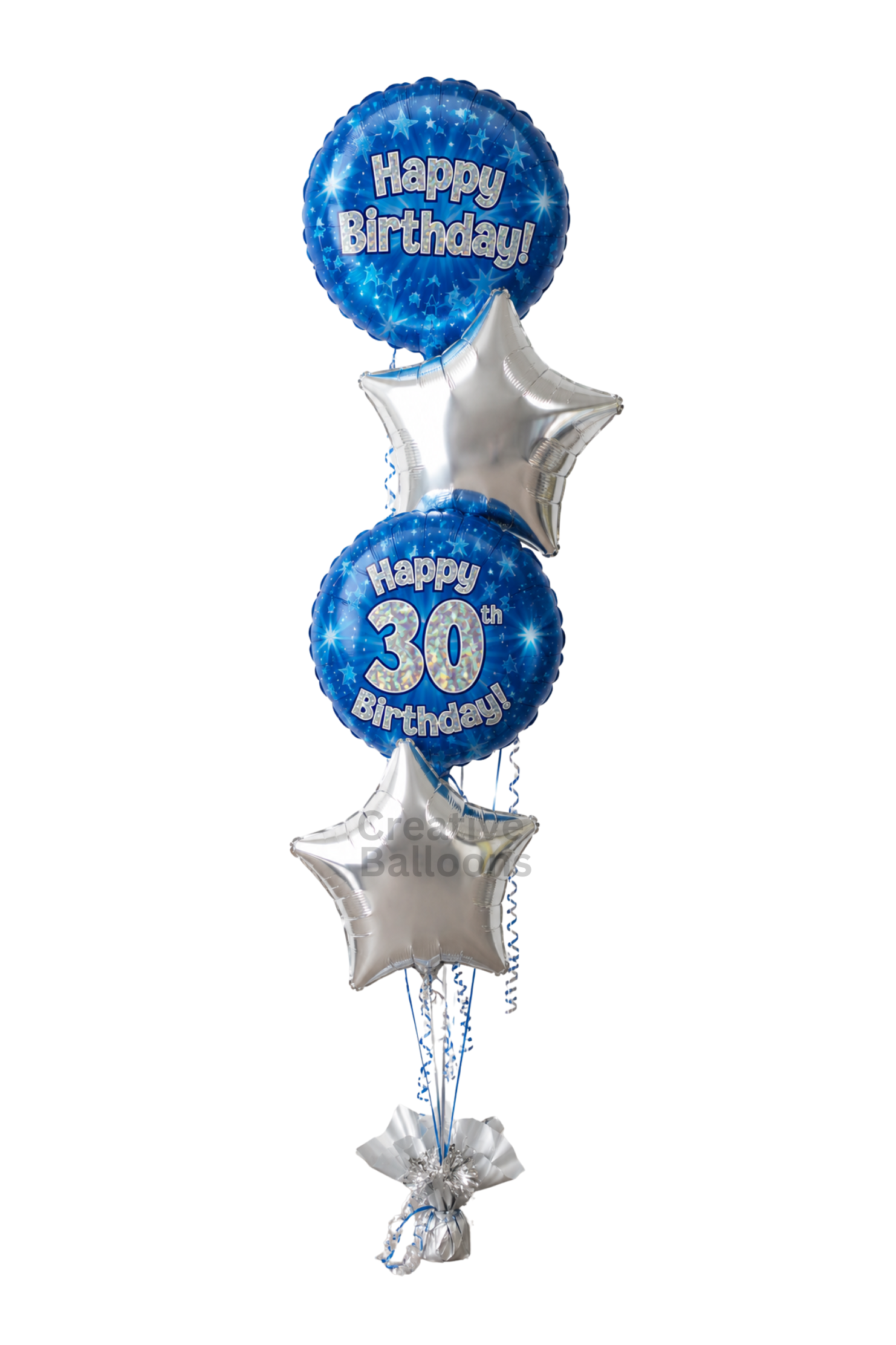 Birthday Milestone Shining Stars Blue  |  Tier 4 Arrangement