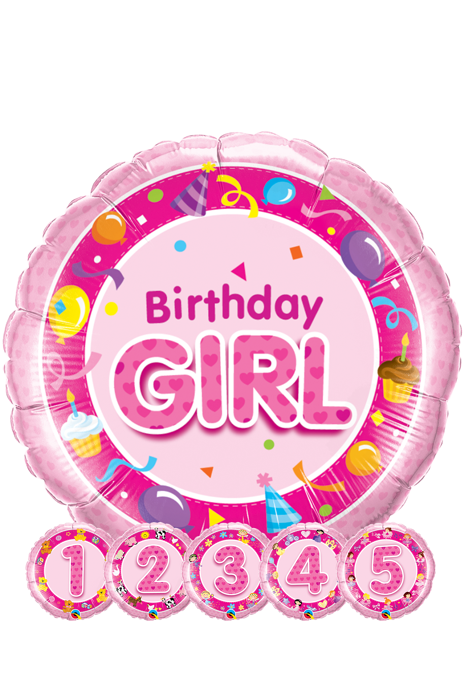 Birthday Girl Pink &amp; Age | Foil Balloon