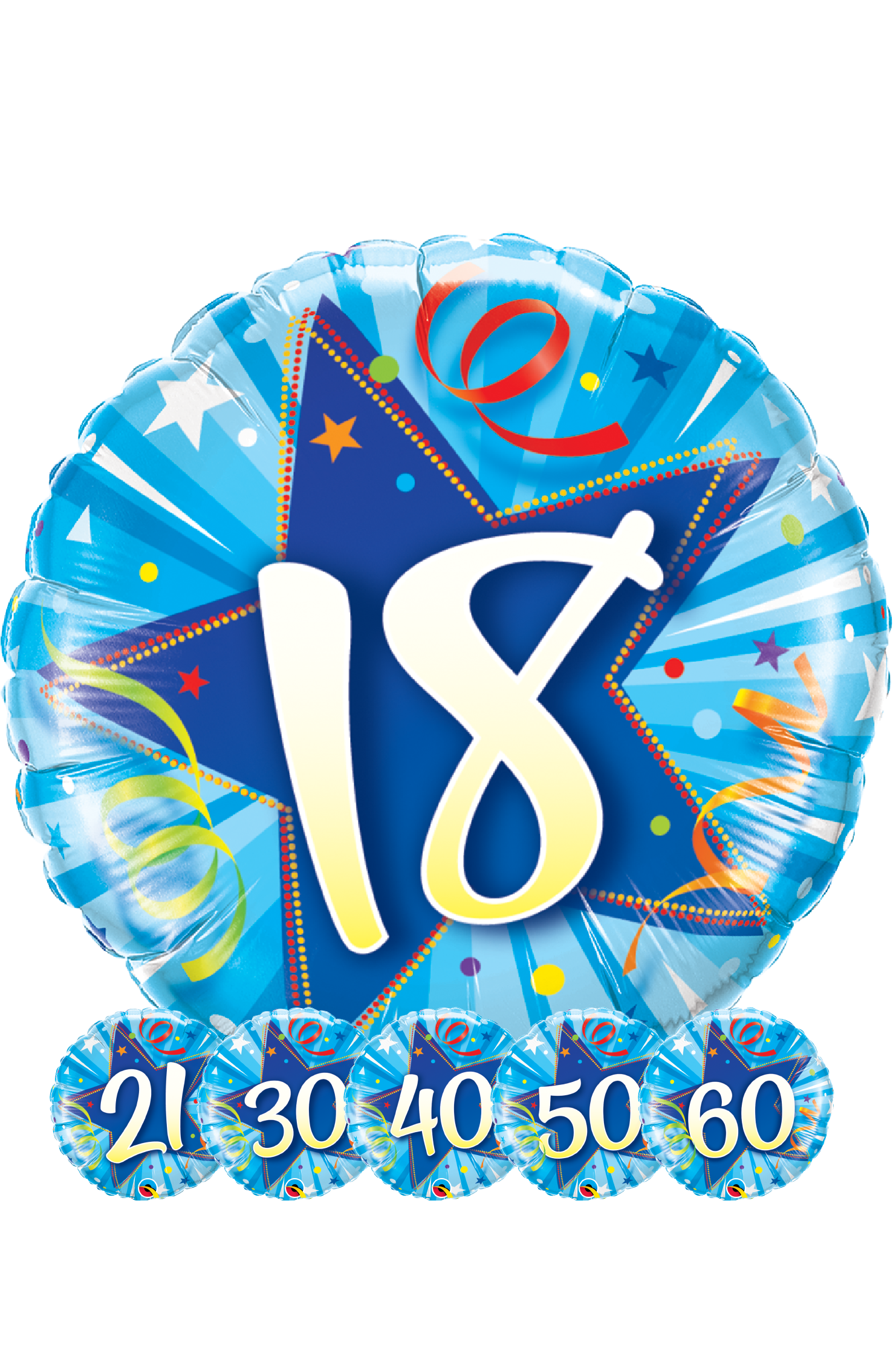 AGE Shining Star Bright Blue | Foil Balloon