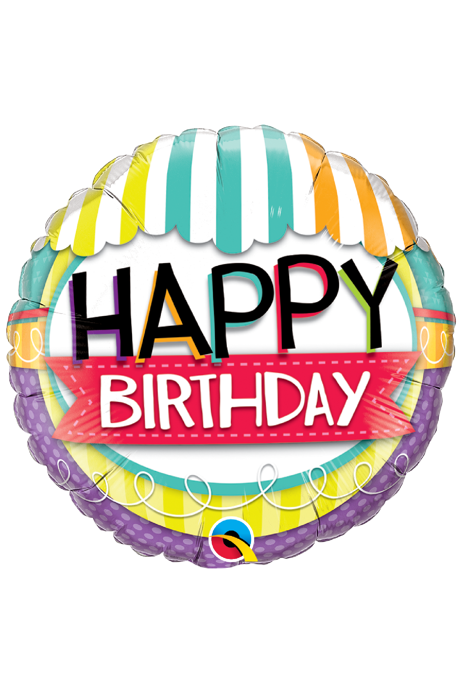 Happy Birthday Ribbons | Foil Balloon