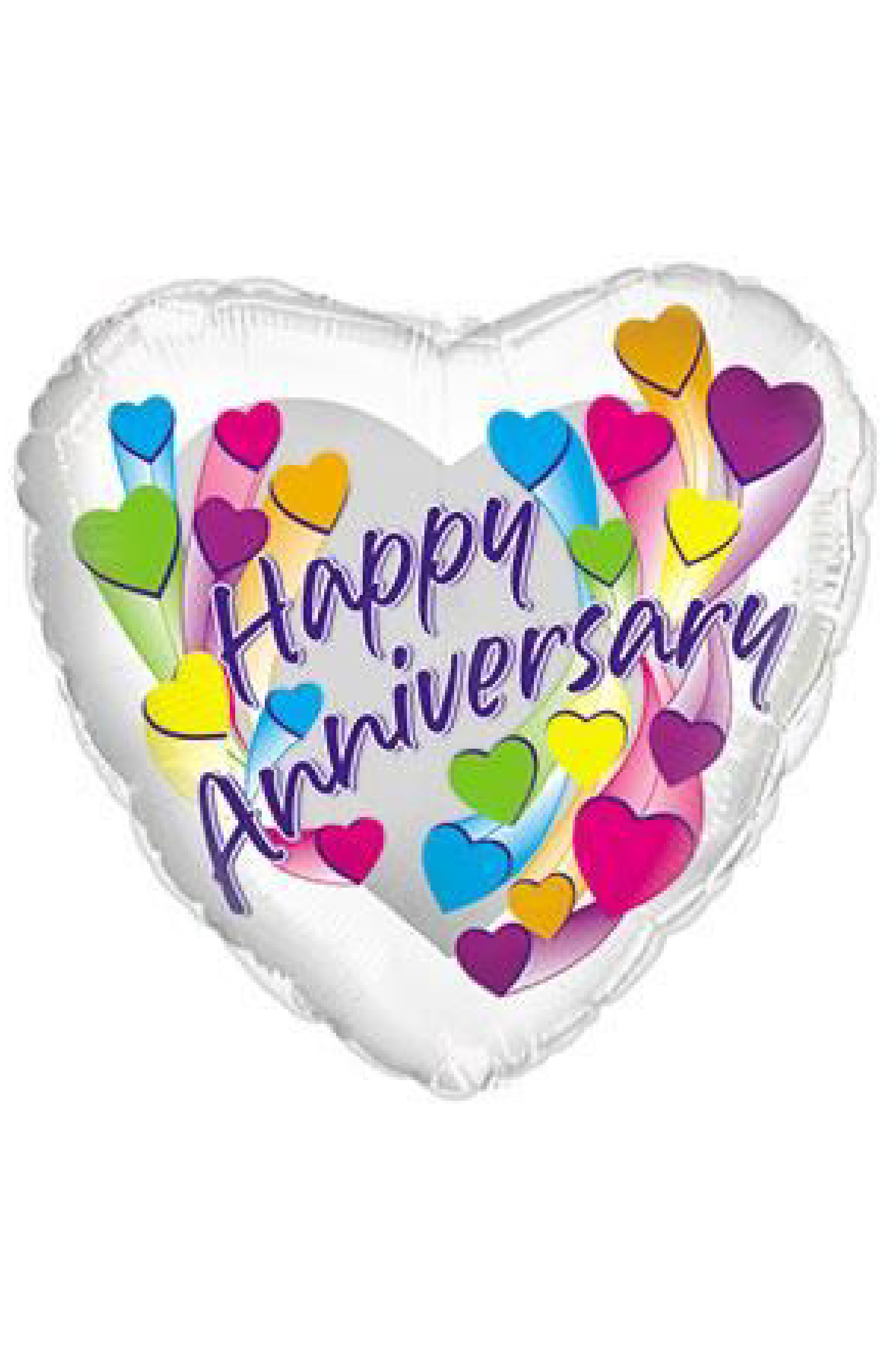 Happy Anniversary Hearts | Foil Balloon