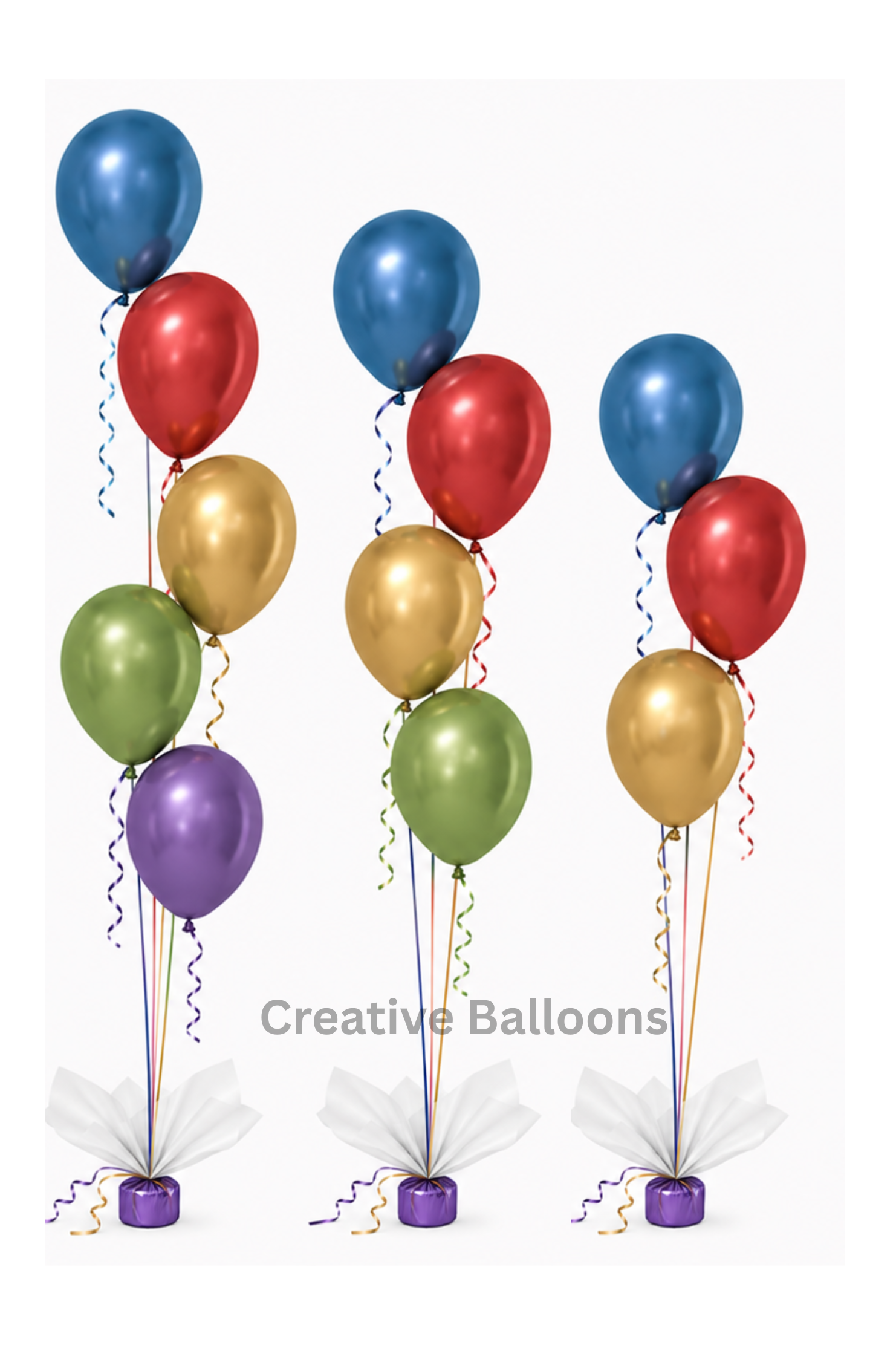 TIER ARRANGEMENT Bright Chromes | Helium Decors