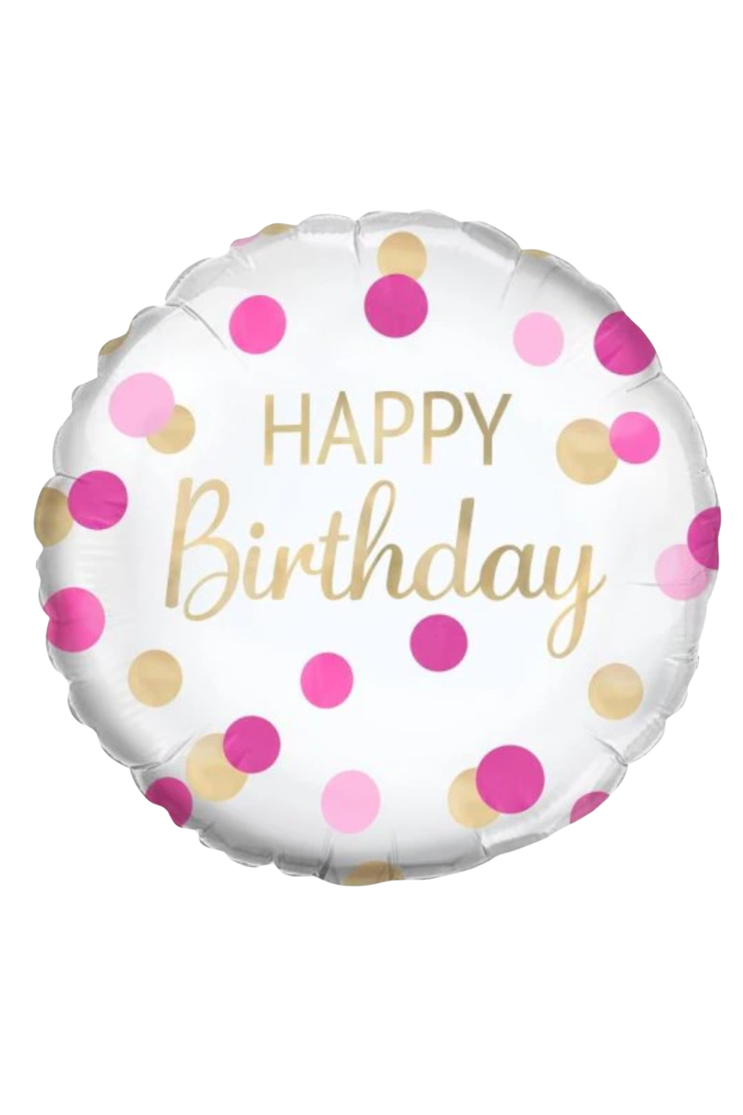 BIRTHDAY PINK & GOLD Dots | Foil Balloon