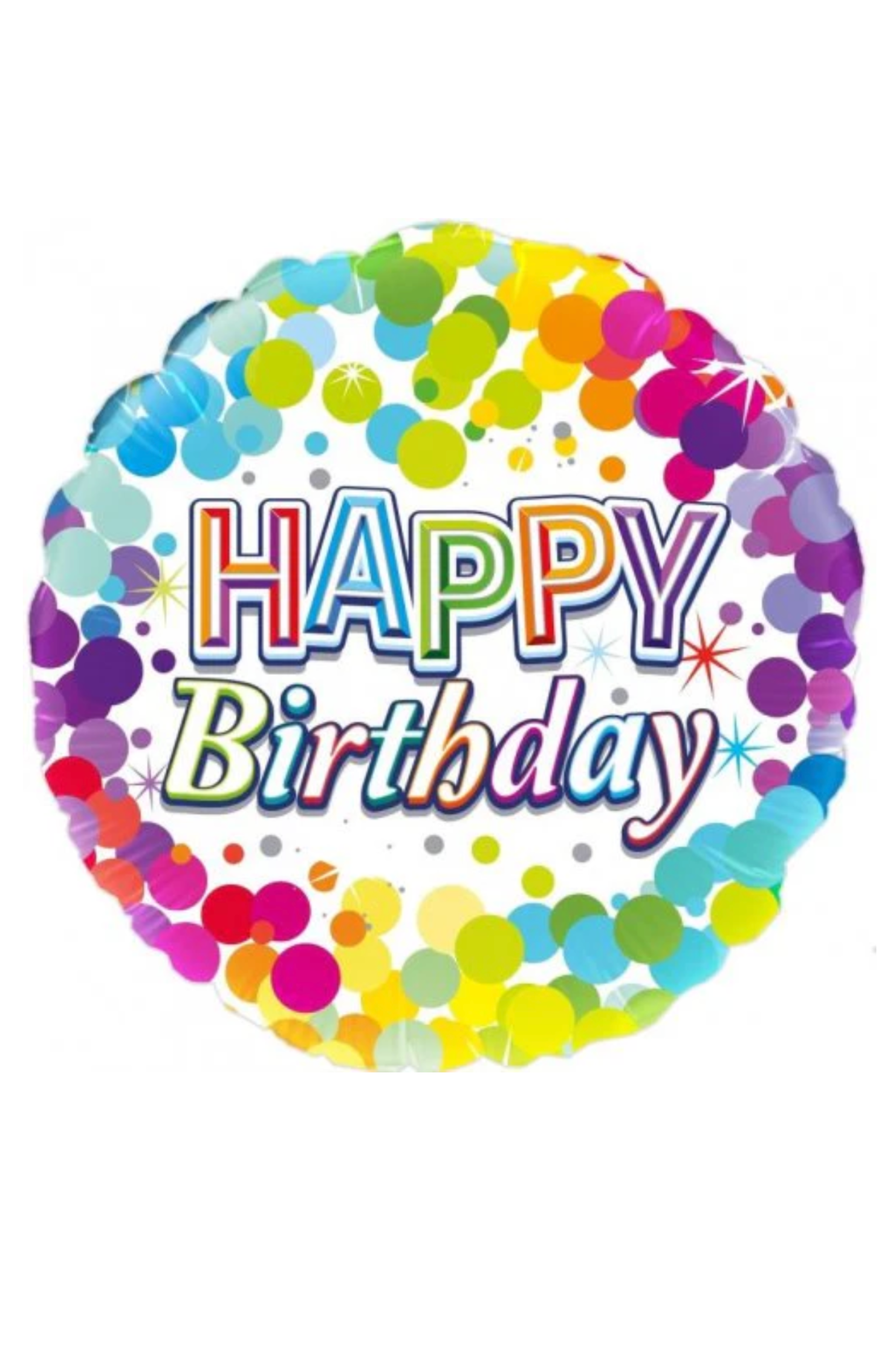 BIRTHDAY COLOURFUL CONFETTI | Foil Balloon
