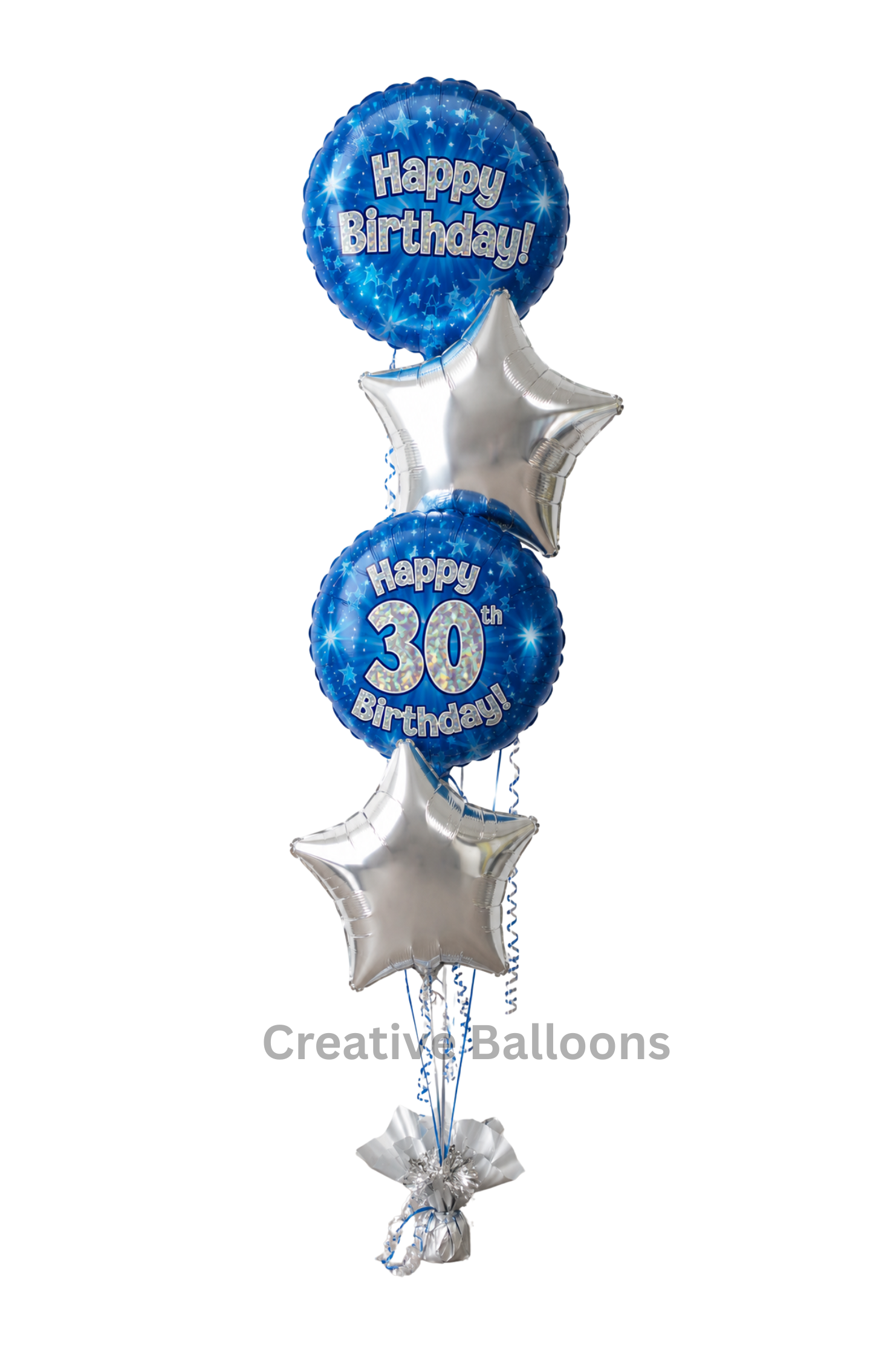 Birthday Milestone Shining Stars Blue  |  Tier 4 Arrangement