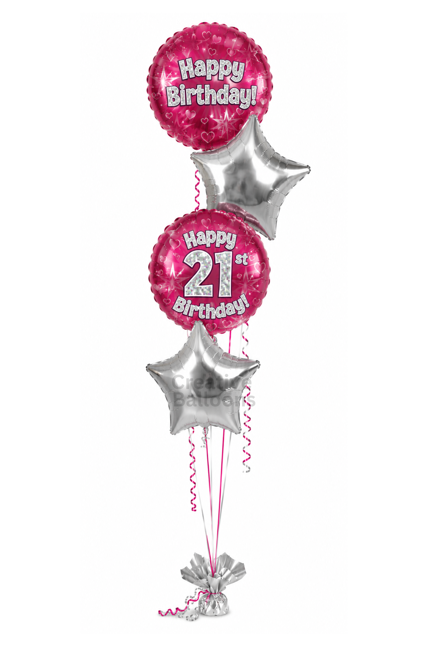 Birthday Milestone Shining Stars Pink  |  Tier 4 Arrangement