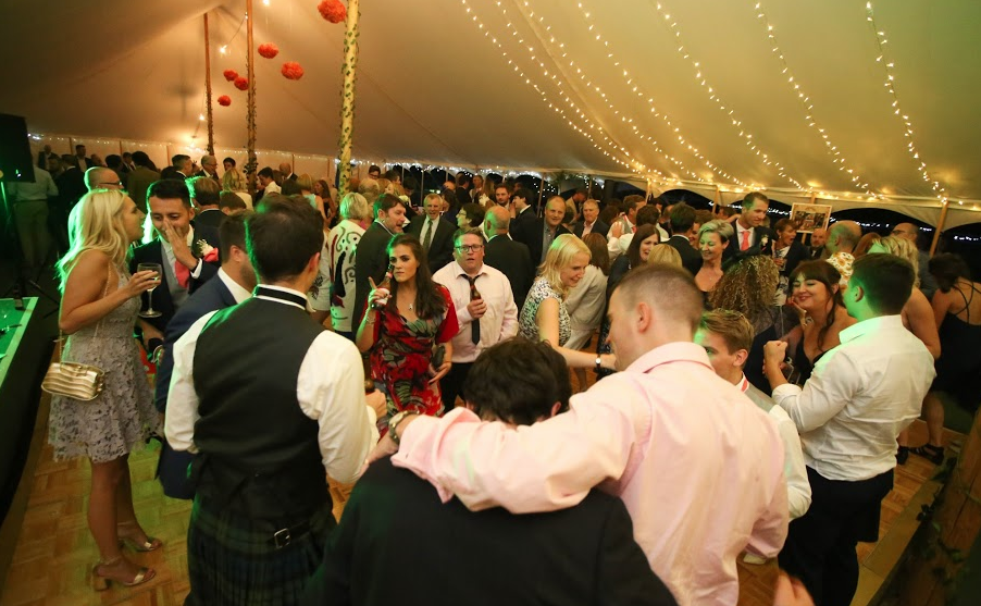 Guests enjoying evening entertainment.