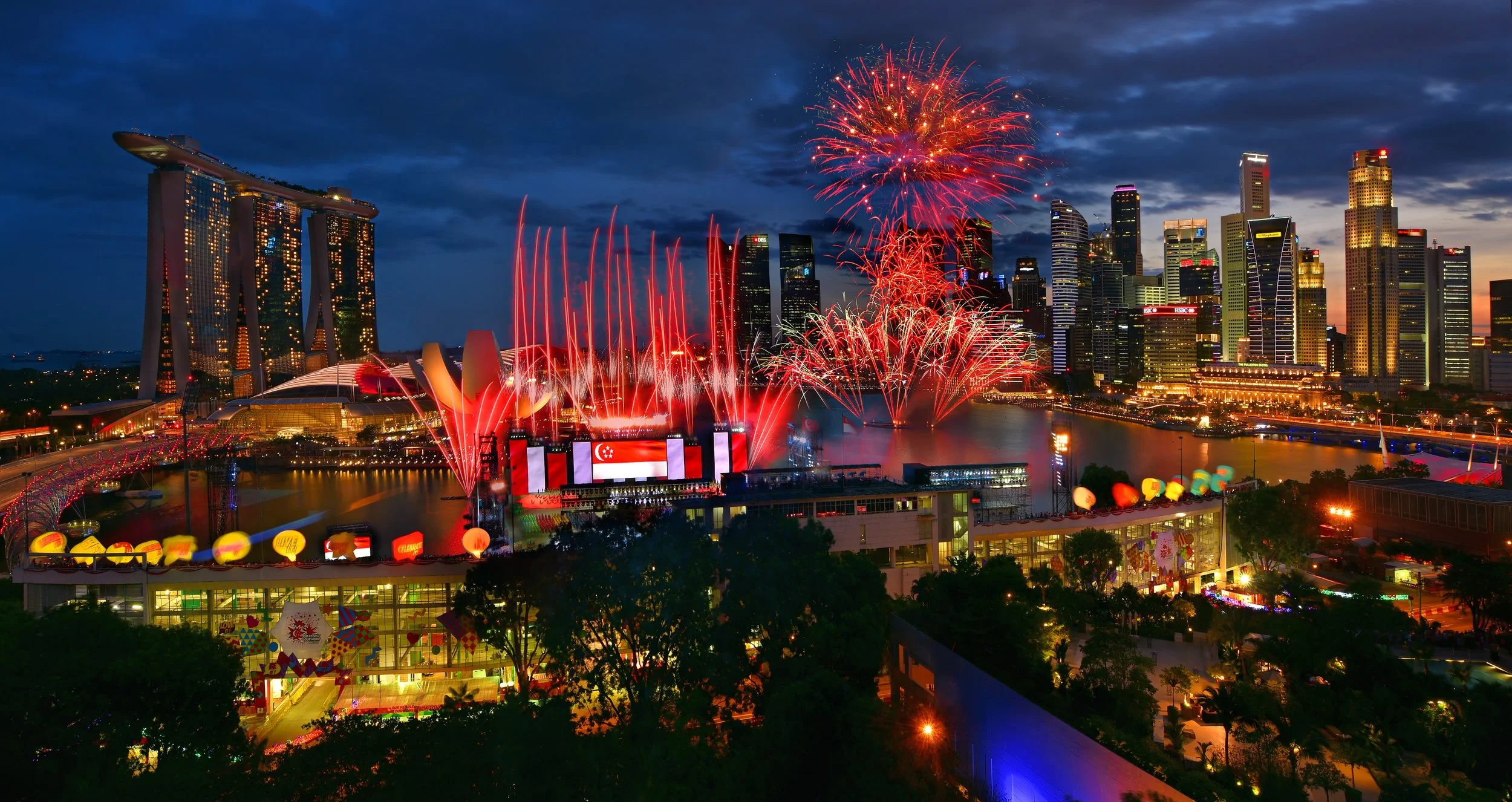The fireworks on Singapore’s National Day!
