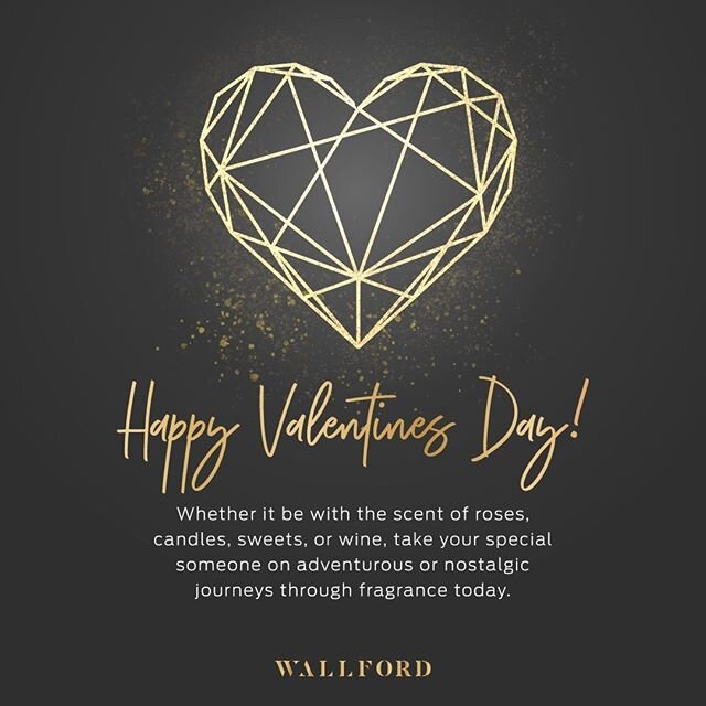 Happy Valentines Day! 
Whether it be with the scent of roses, candles, sweets, or wine, take your special someone on adventurous or nostalgic journeys through fragrance today. 
#wallford #wallfordfragrance #aWhiffofWallford #HappyValentinesDay #Valen