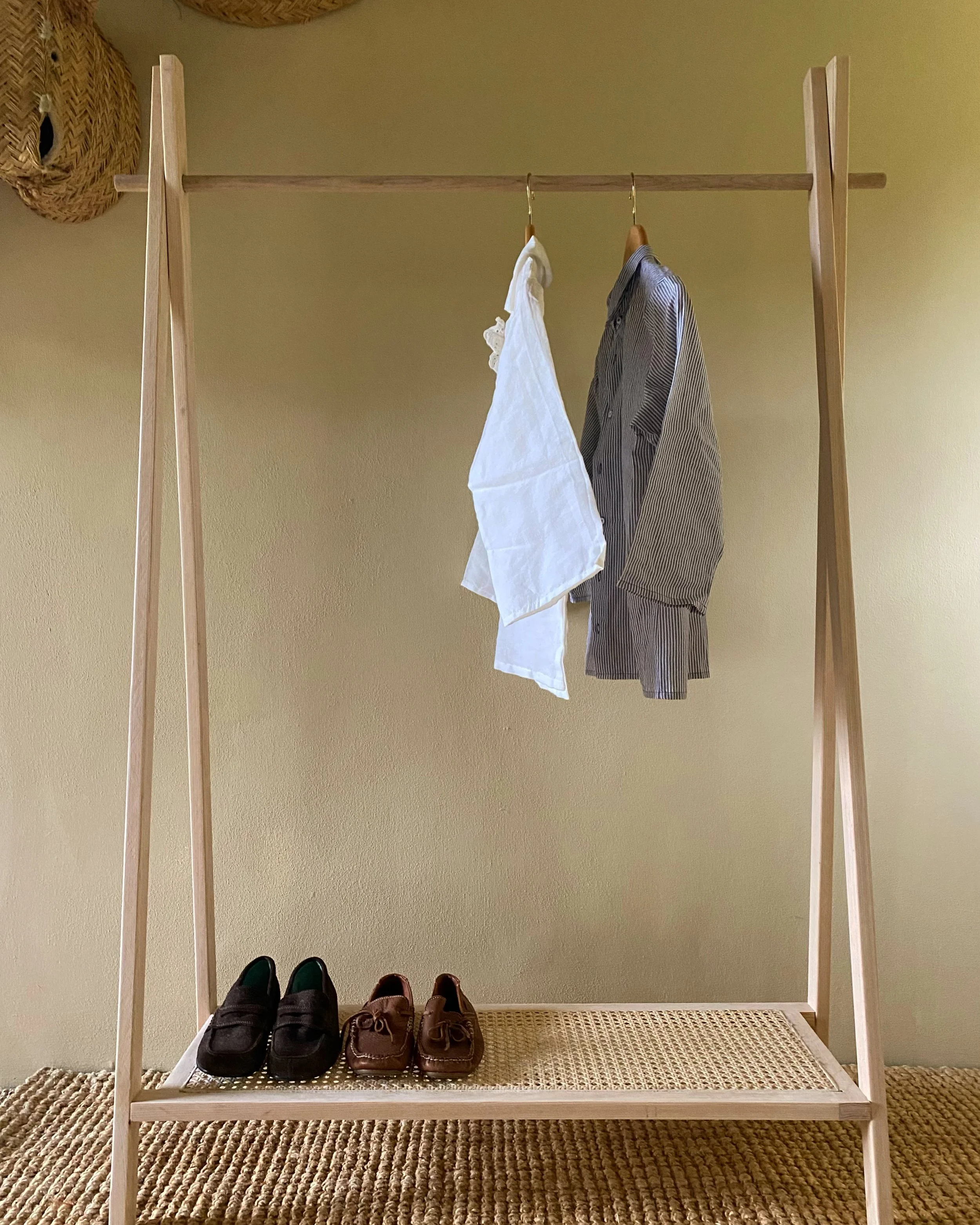 CANE CLOTHES RAIL