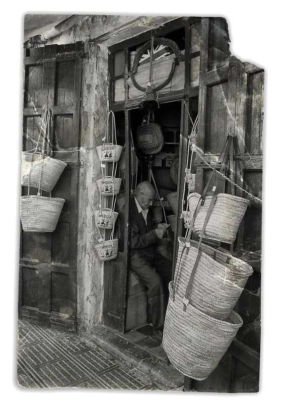 Ibiza old town basket shop