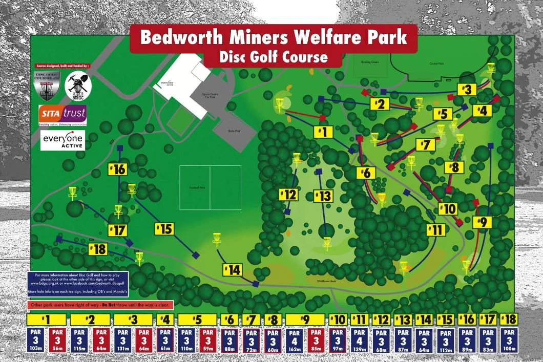 Bedworth Disc Golf Club Course Map