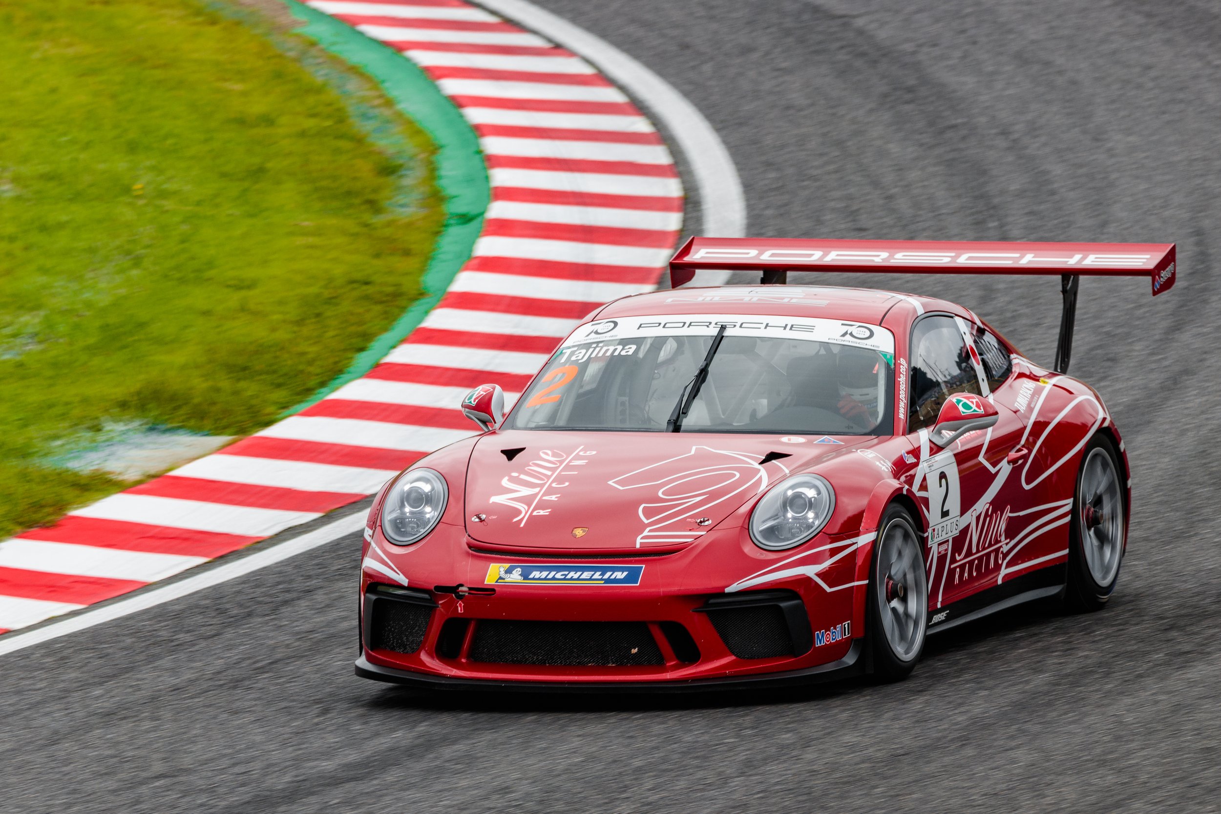 Porsche cup car during the Japanese GP weekend in 2018