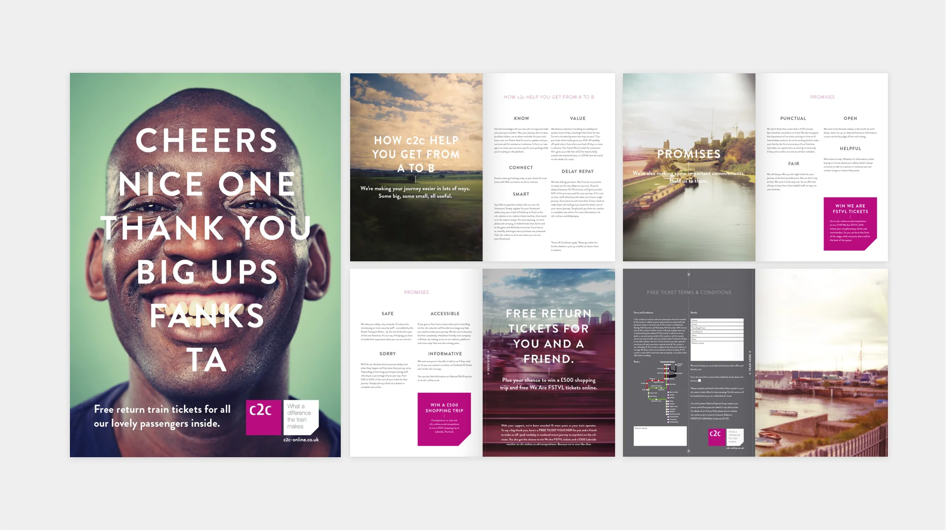  Client: c2c Trains Role: Design Campaign / Digital / Outdoor / Identity / Photography 