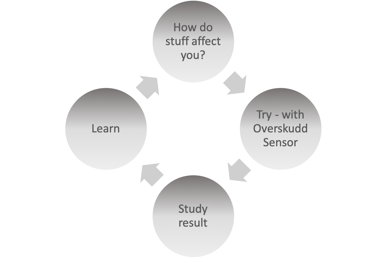 Overskudd allows you to take control of what affects you. The illustration above is of the scientific method