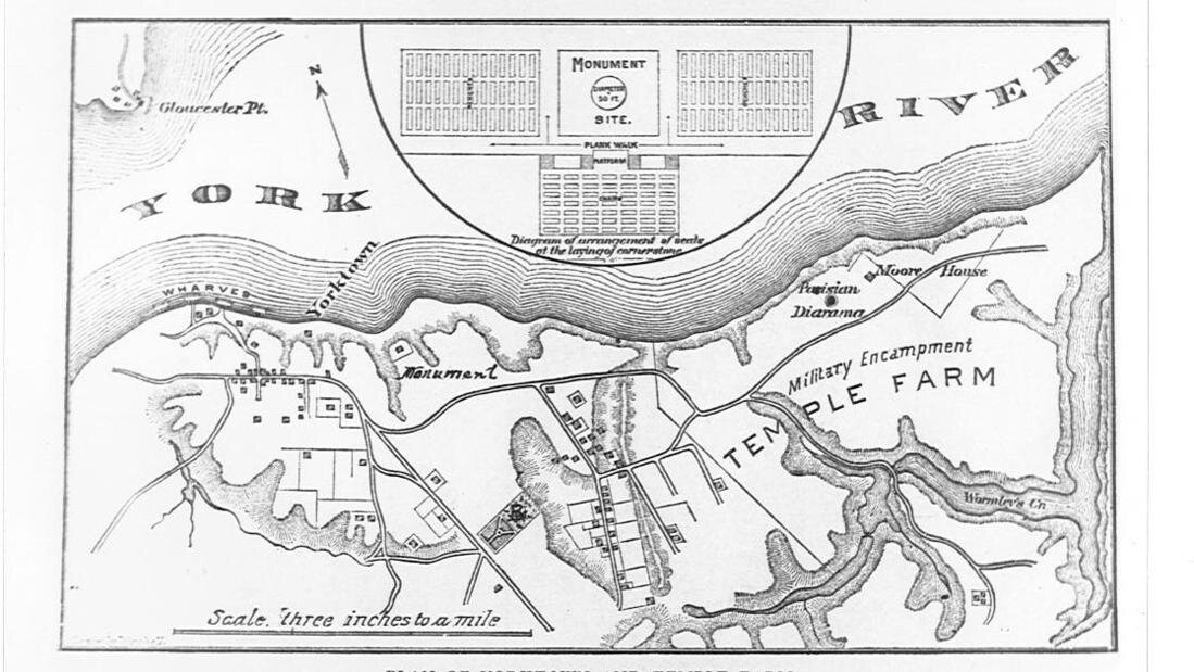 1881 Map of Yorktown showing Slabtown