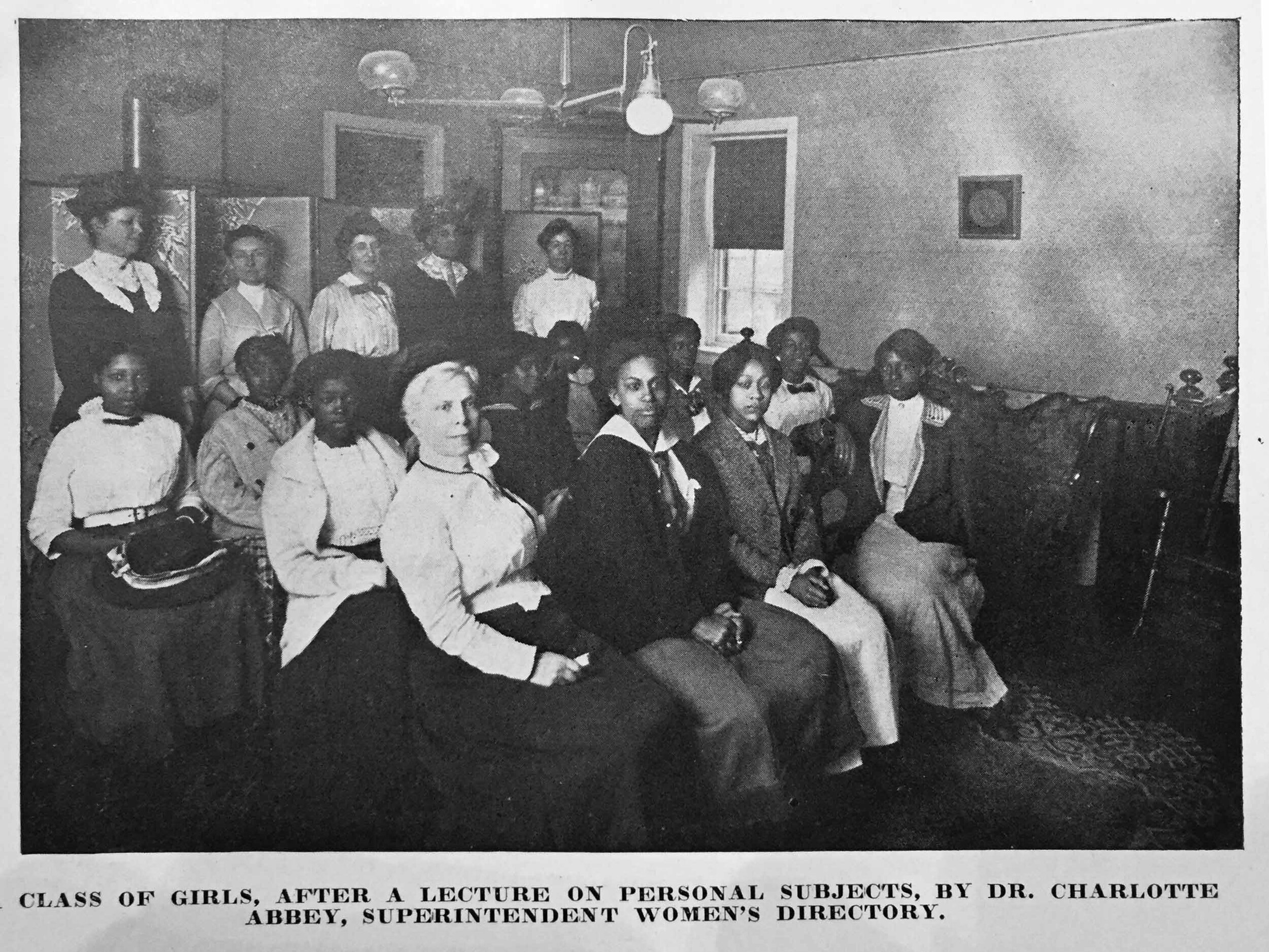  Figure 15: Classes of women were taught skills like sewing and cooking at the headquarters of the GRS. I like to think one of the women in the back is Elizabeth Kay. (Germantown Historical Society) 
