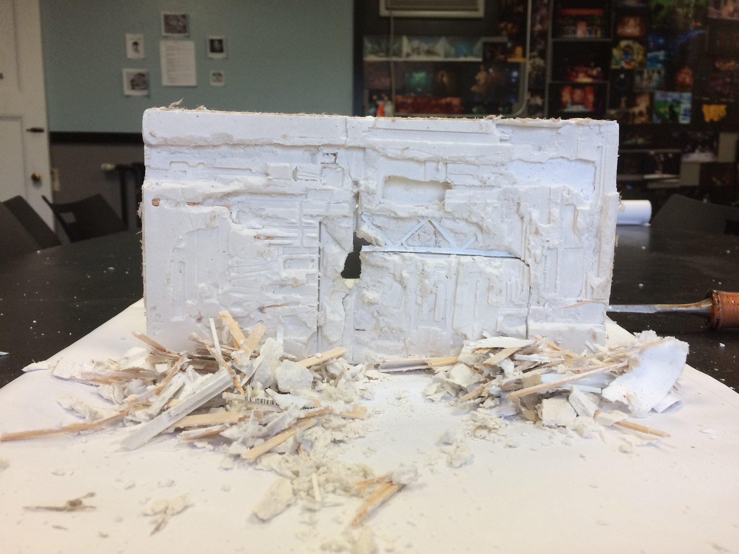   Sketch Model - Wall   for “Via Dolorosa”/”The Testament of Mary” | New Repertory Theatre 