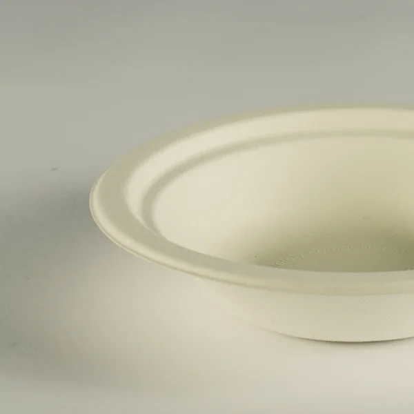 Bowl redondo blanco de bagazo 12oz (950ml).