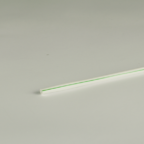 Sorbito blanco de PLA con rayas verdes de 7mm.