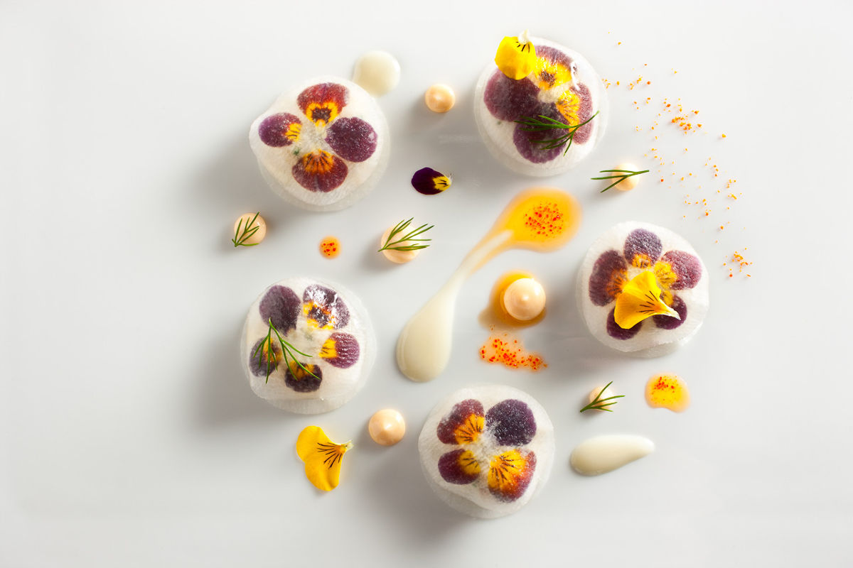 Peekytoe-Crab-with-Pickled-Daikon-Radish-and-Violas-prepared-by-Daniel-Humm-Executive-Chef-of-Eleven-Madison-Park-in-NYC..jpg