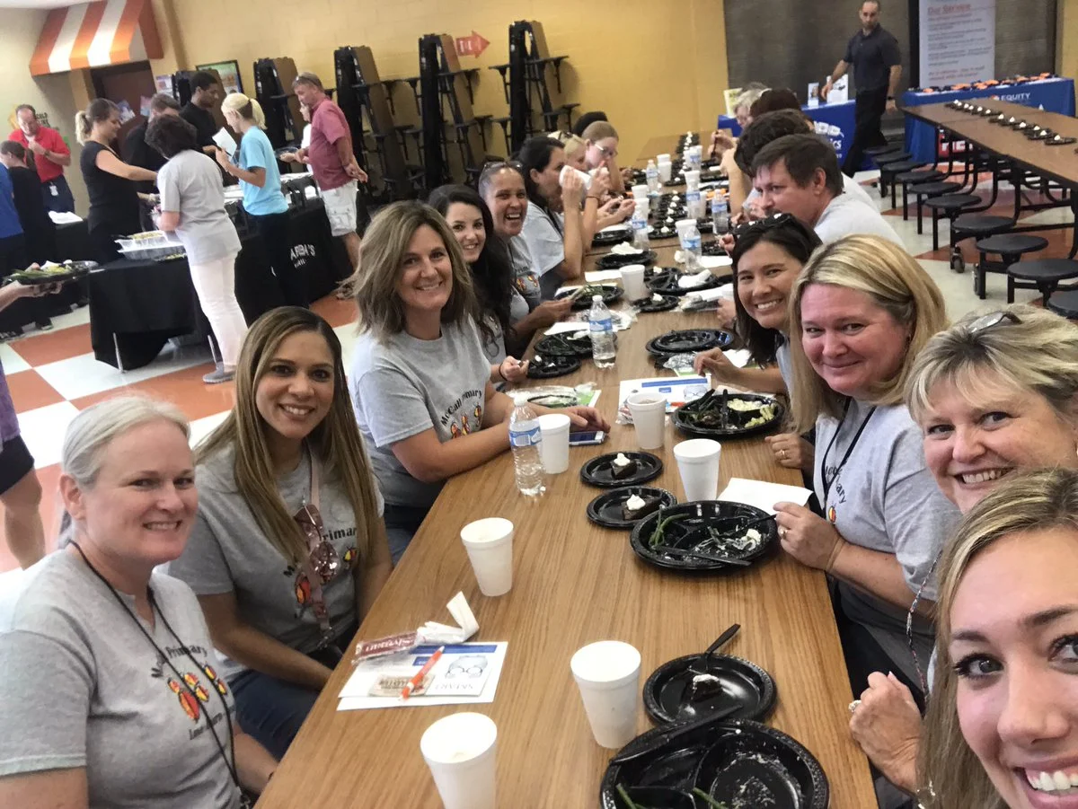 Acworth Business Association feeding some friendly faces from McCall Primary School!