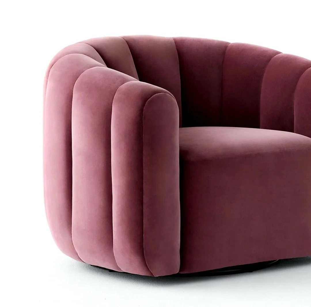 #TextureTuesday Soft curves meet rich velvet in this statement chair from CB2. The channel tufting adds depth and dimension, while the plush upholstery brings warmth and comfort&mdash;proving that texture can transform a simple silhouette into a stan