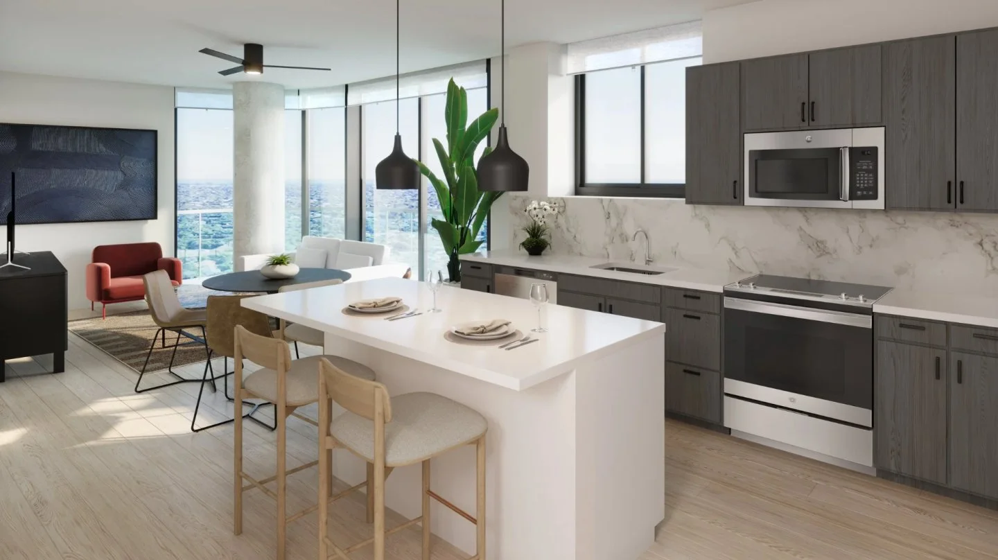 #ThrowbackThursday A rendering from our Shorty&rsquo;s Dadeland project that blends clean lines, warm textures, and sweeping views into one elevated, modern space. A glimpse into what&rsquo;s to take shape.

#interior #interiordesign #design #interio
