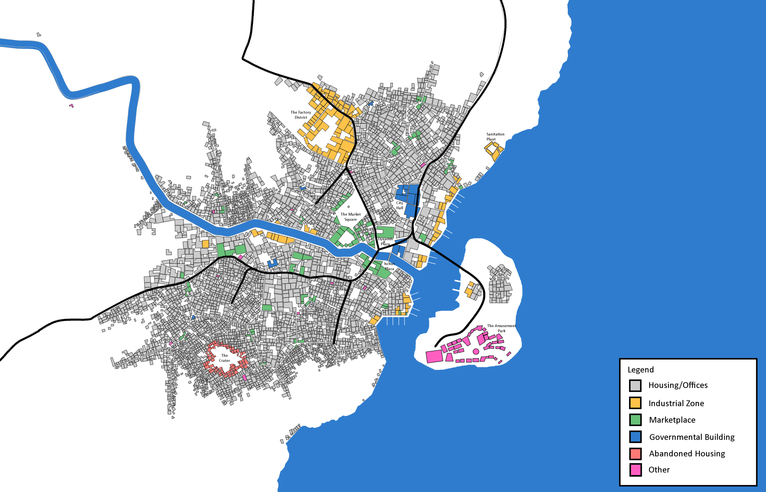 Dystopian City Map