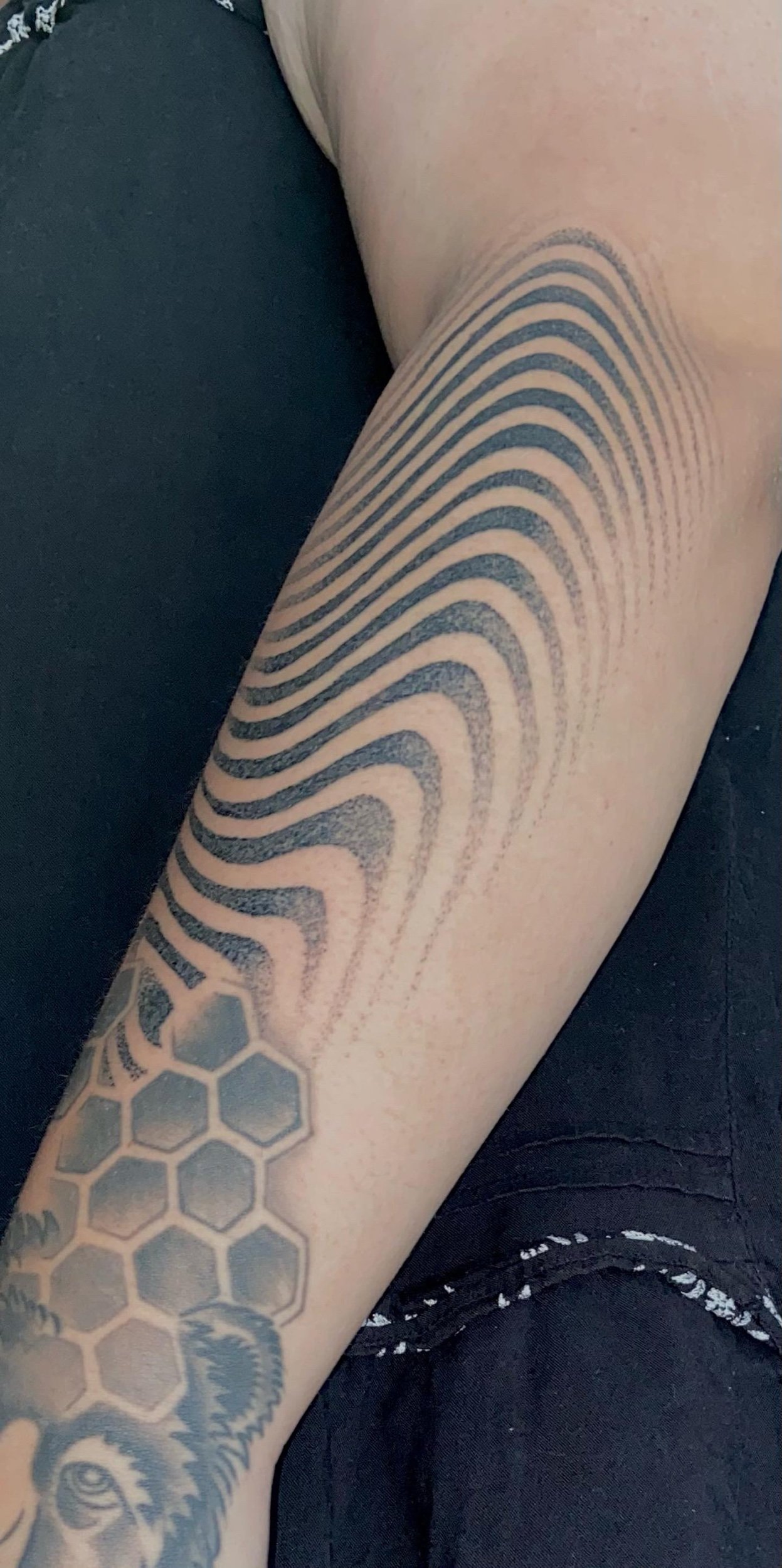 Arkane Tattoo & Laser Removal - Nautilus honeycomb and sacred geometry. .  All in one hit on Super tough client. :) Thanks for looking | Facebook