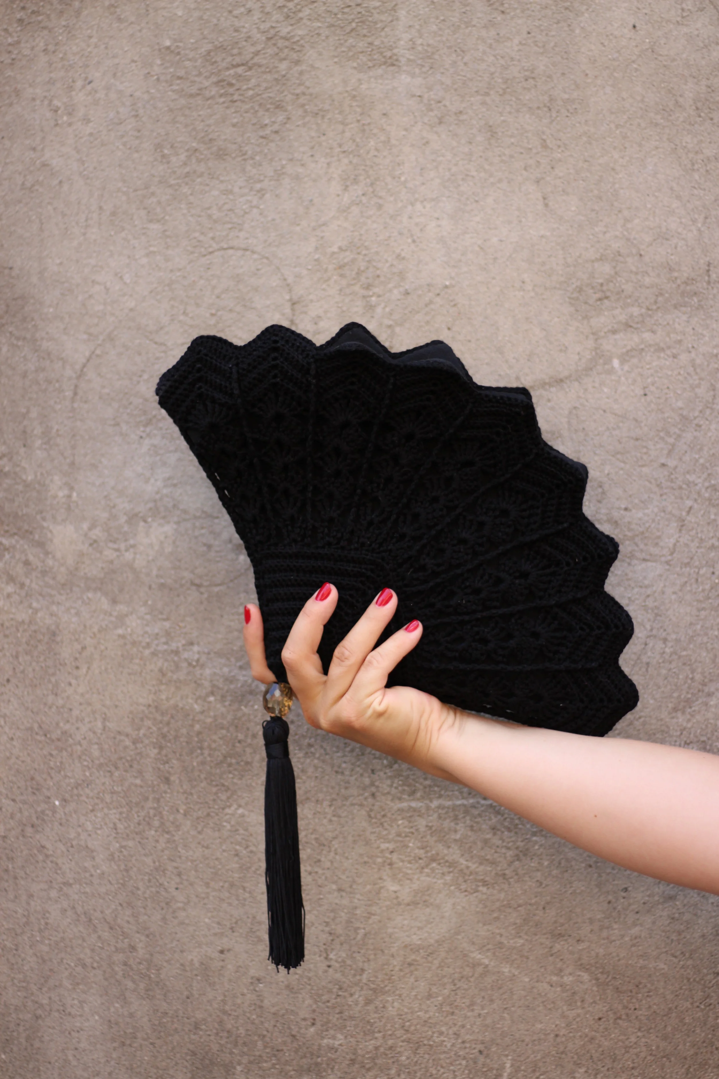 En taske lavet af garn