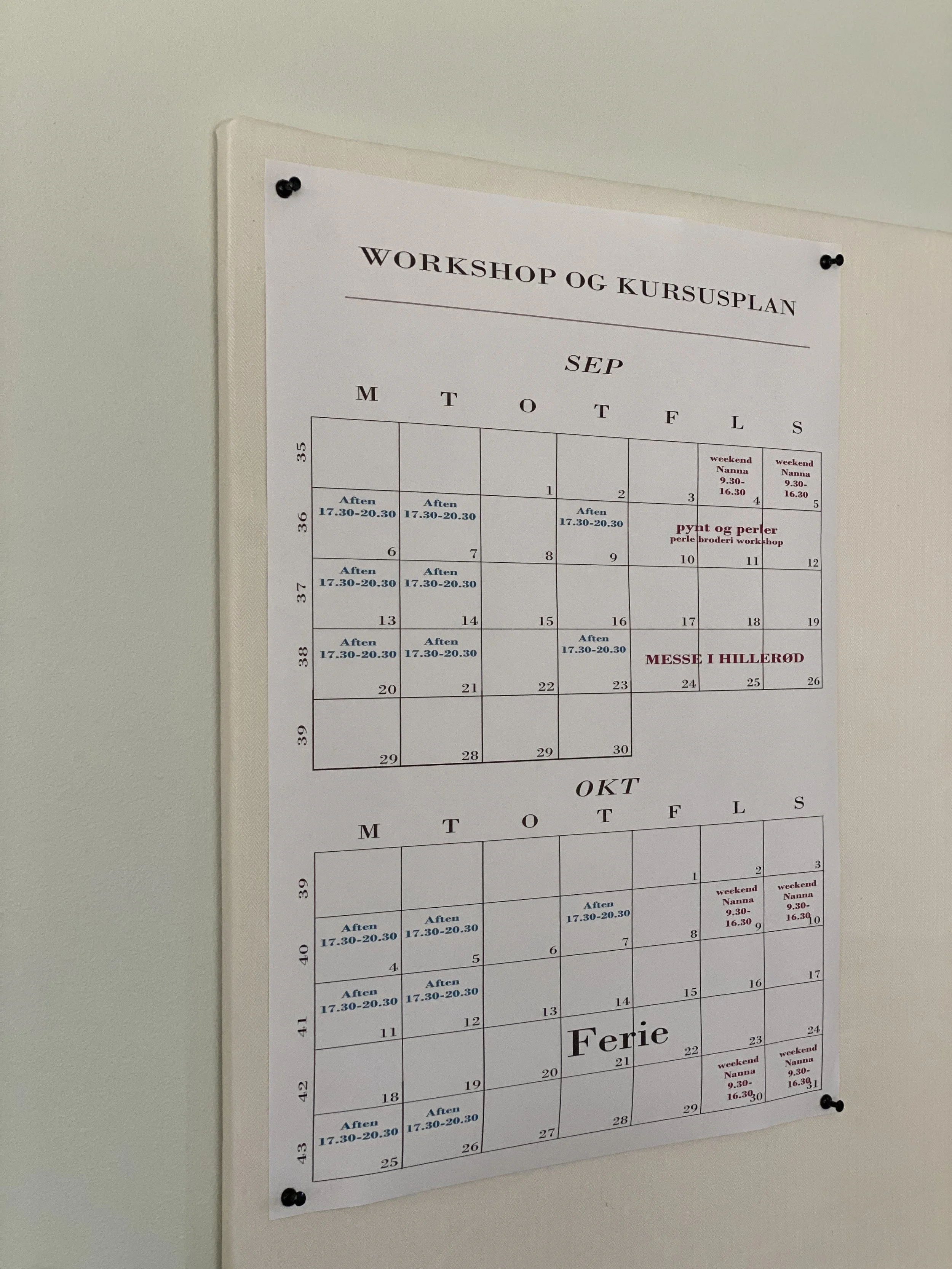 Kurser- og workshopskalender | efterår 2022