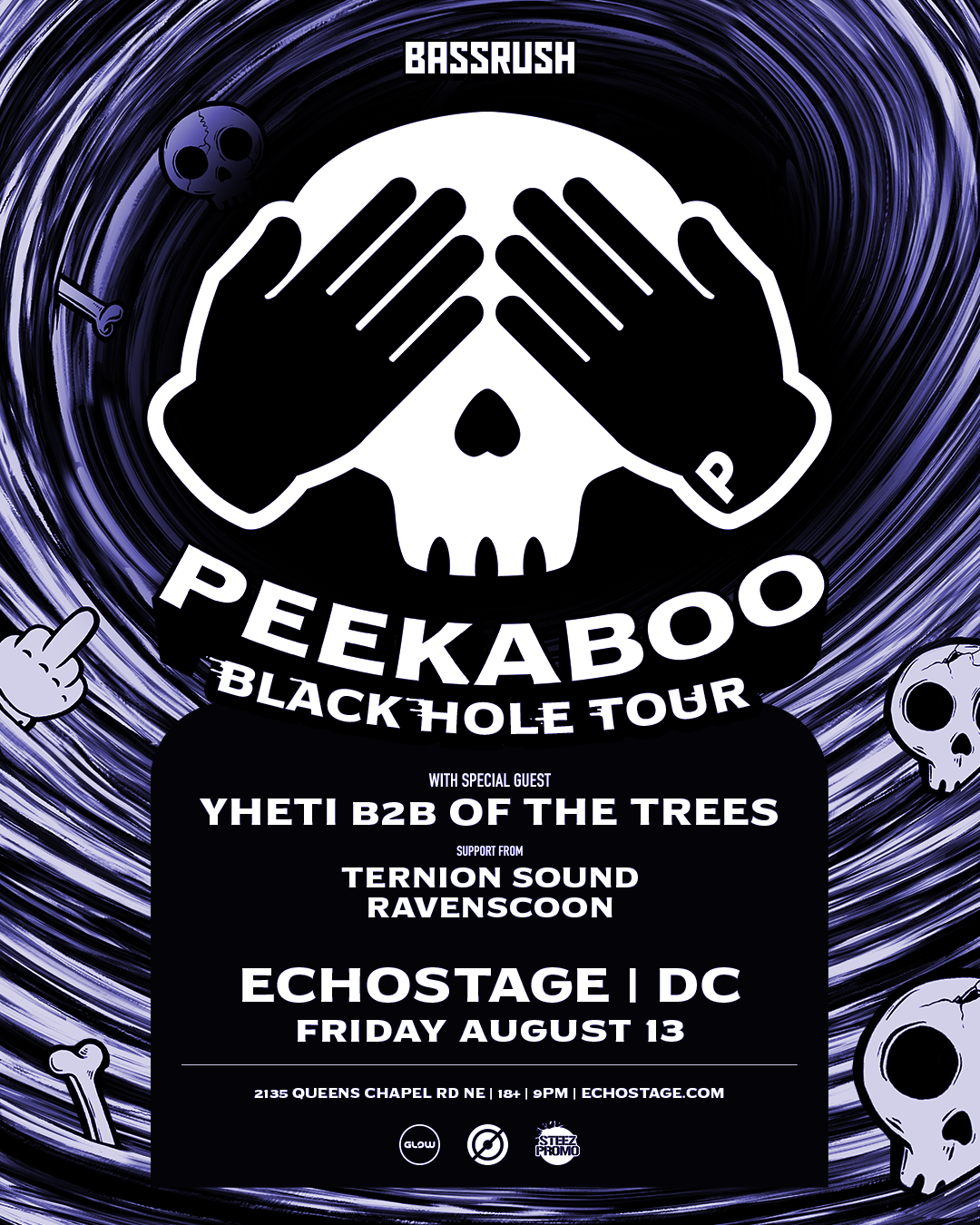 Bassrush presents Peekaboo with Special Guests Yheti b2b Of The Trees at Echostage