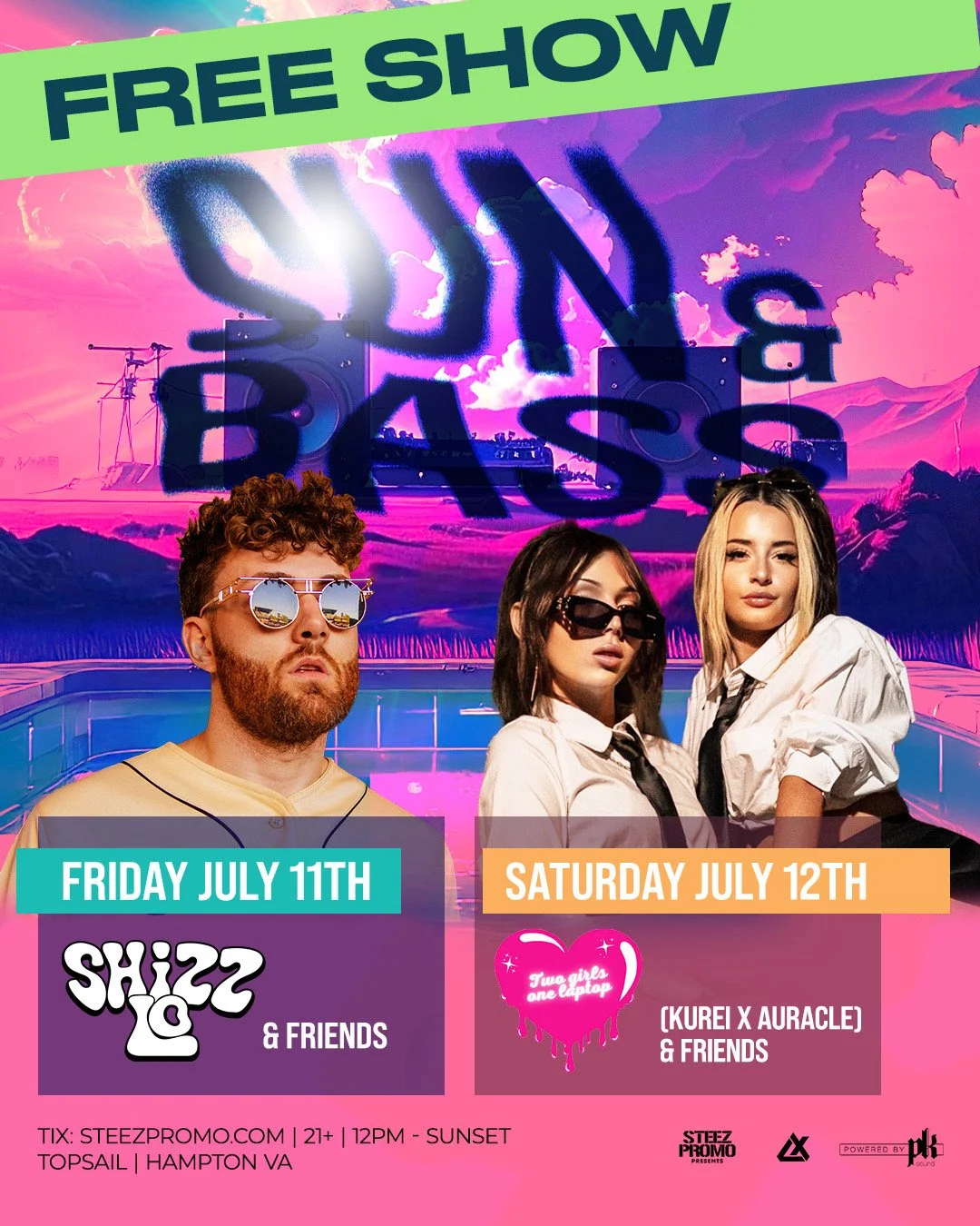 FREE SHOW - Sun & Bass Day Parties - Hampton, VA