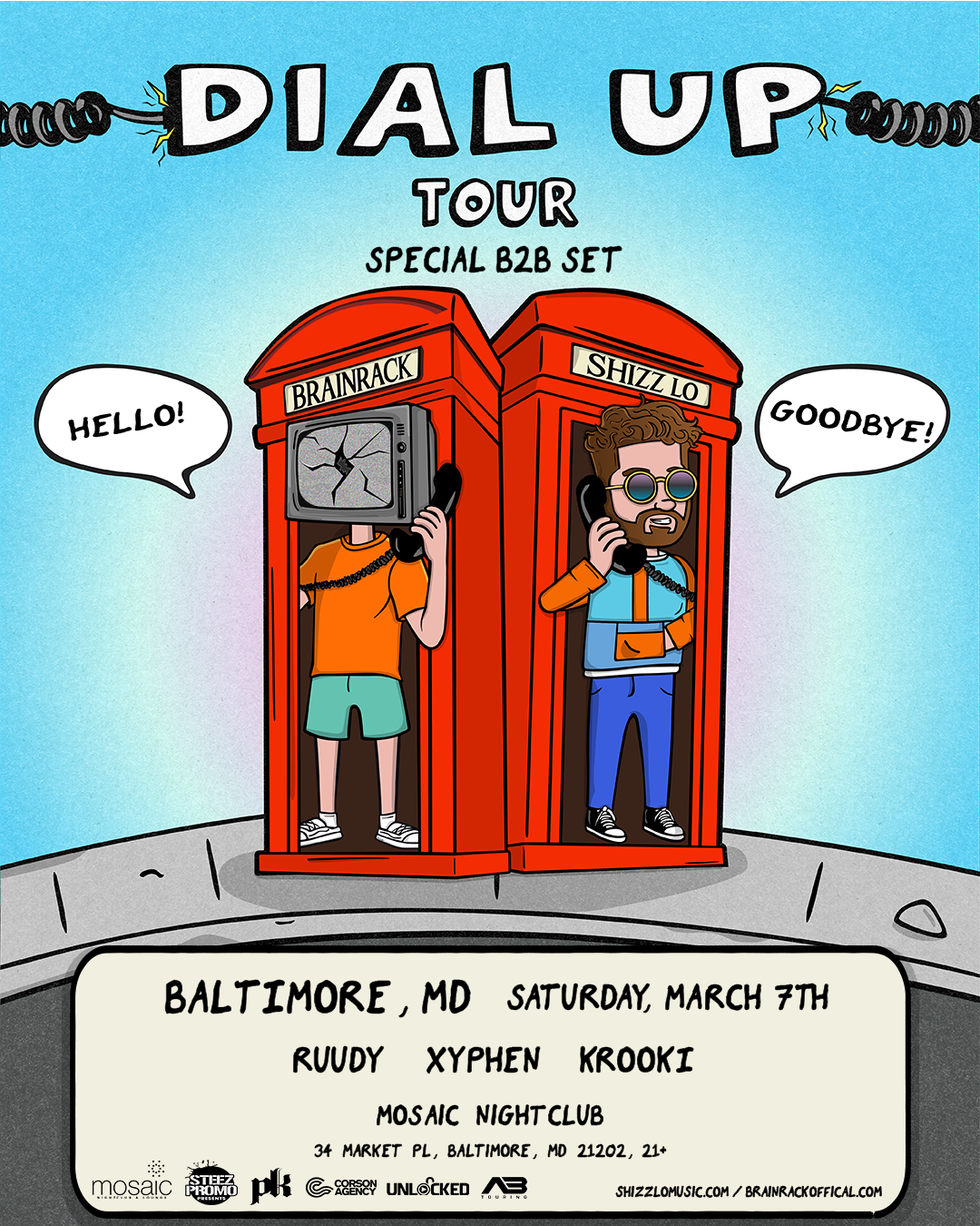 (POSTPONED - NEW DATE) Dial Up Tour - Brainrack x Shizz Lo - Baltimore