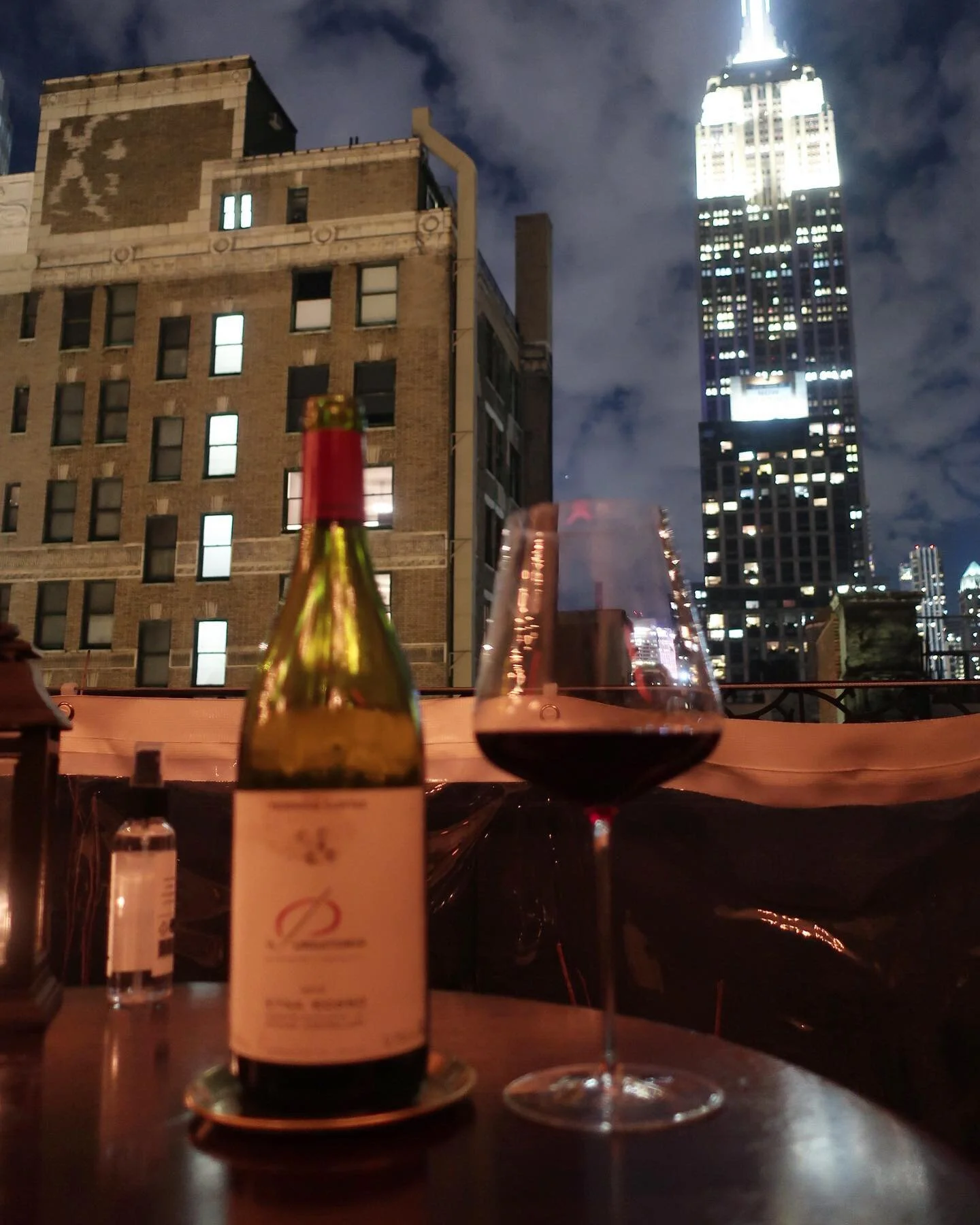 Dining out 2021 style with some Etna Rosso in the finest city in the world. Life could be worse! @thenomadhotel 🍷