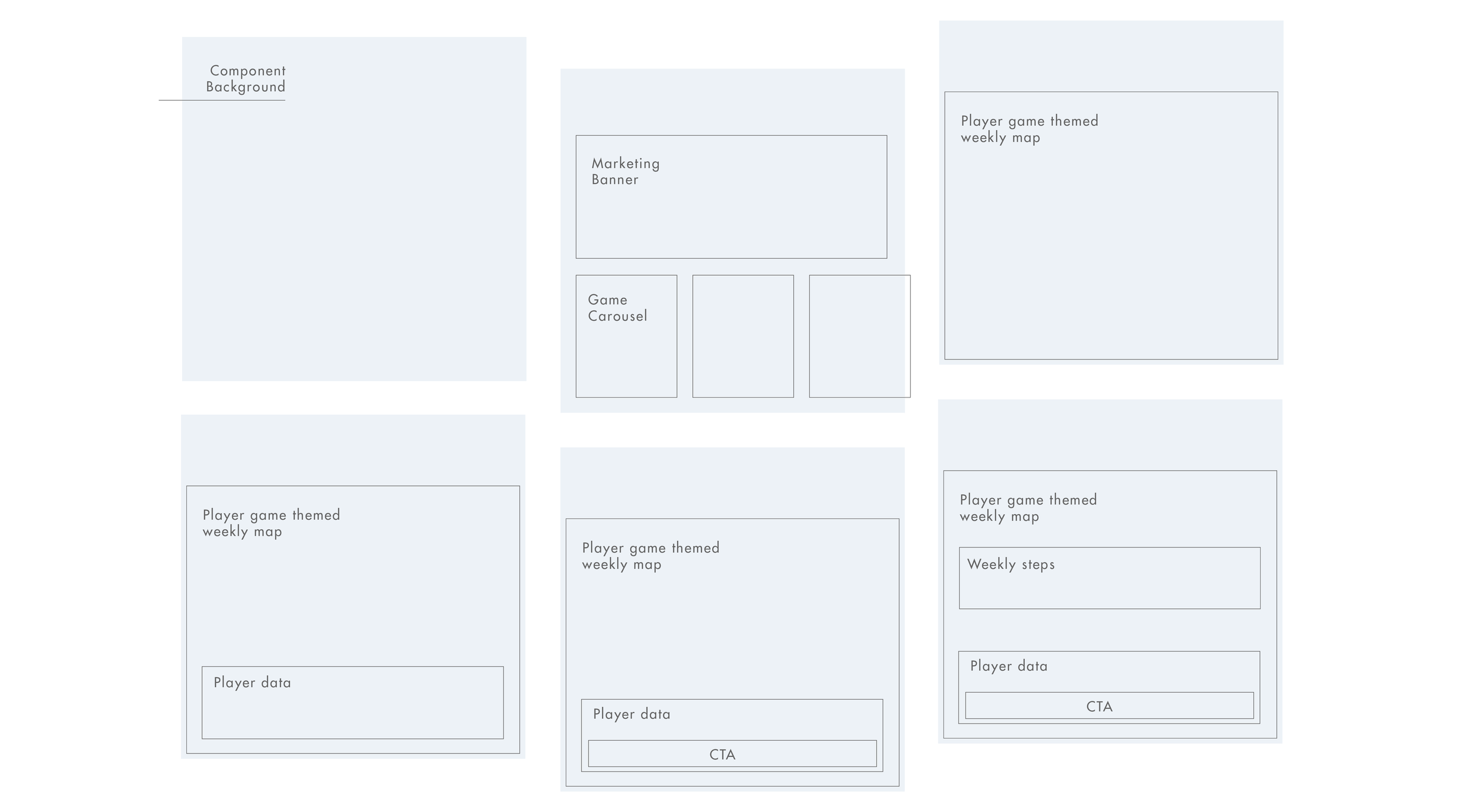  The base grid of the website is based on five different bucket sizes that cover all devices (from 444px to 1306px).  We created automated templates in PSD for all the banners that the component hosts, including the game themed maps.  