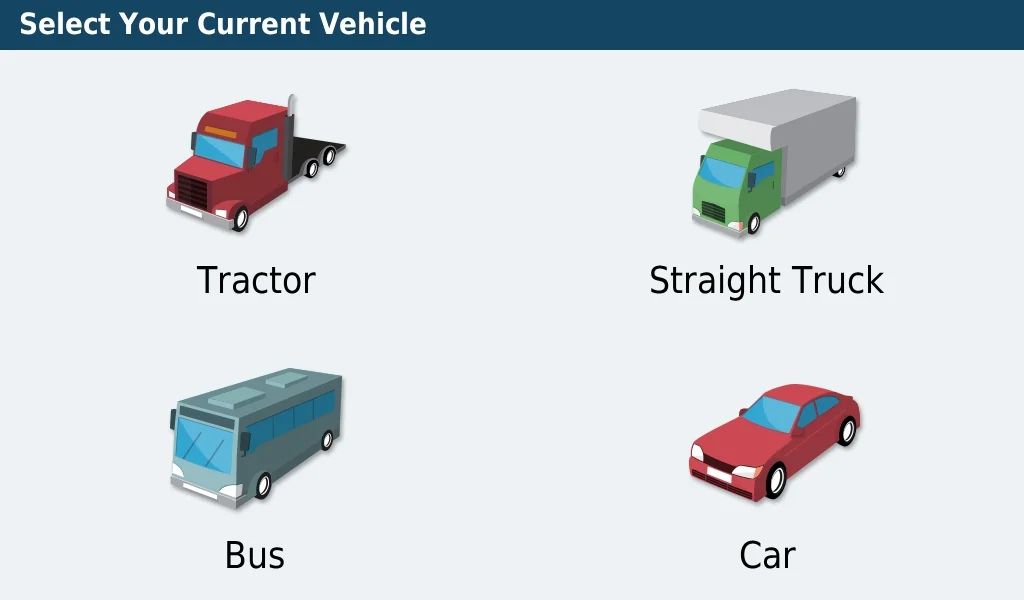 4. This is where you’ll be selecting your vehicle and setting up your profile.