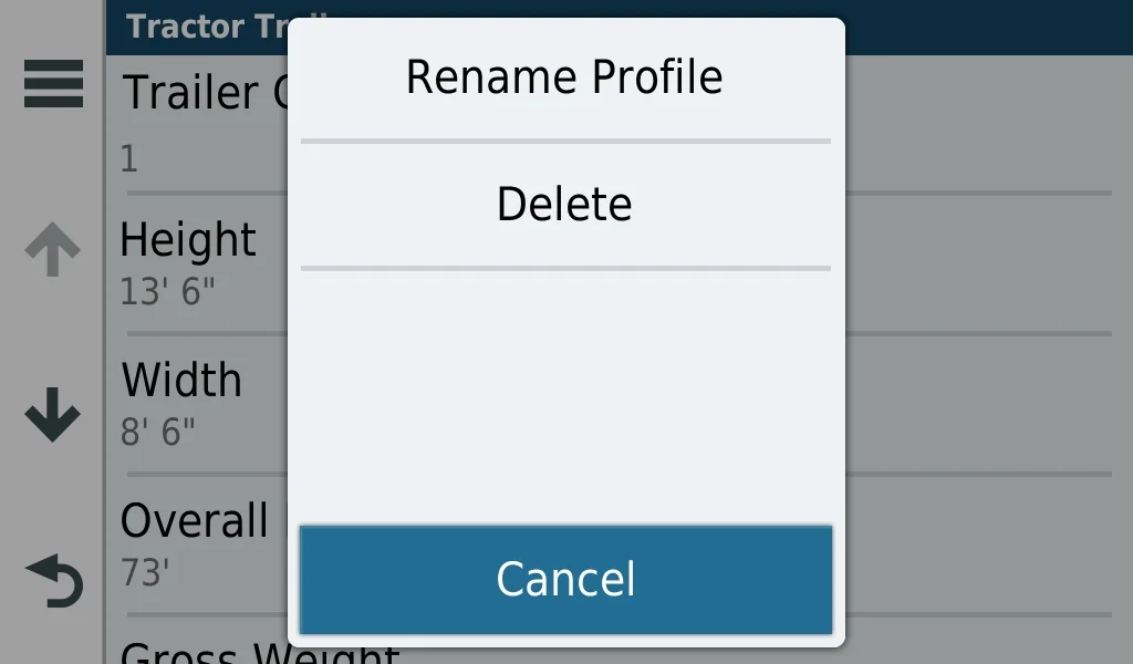 14: By Tapping the 3 lines in the top left corner we will see this screen with 2 additional options. For this, we’ll be hitting Rename Profile .
