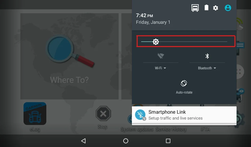 7. This bar is the brightness slider.