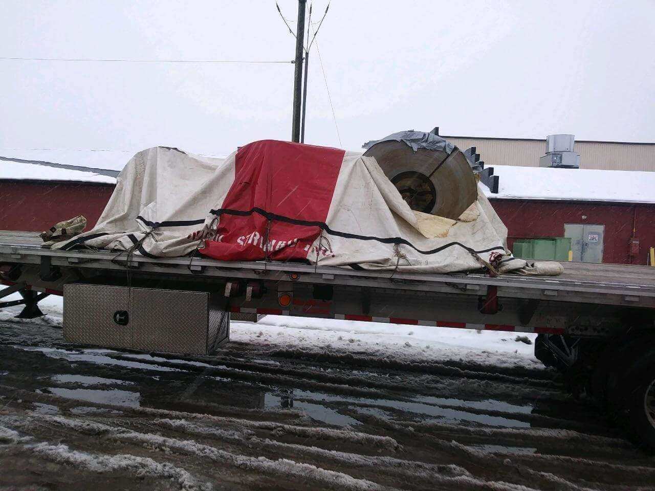 I-17: Felt not used, coil edges cut the tarp. $10,000 claim on finished coil.