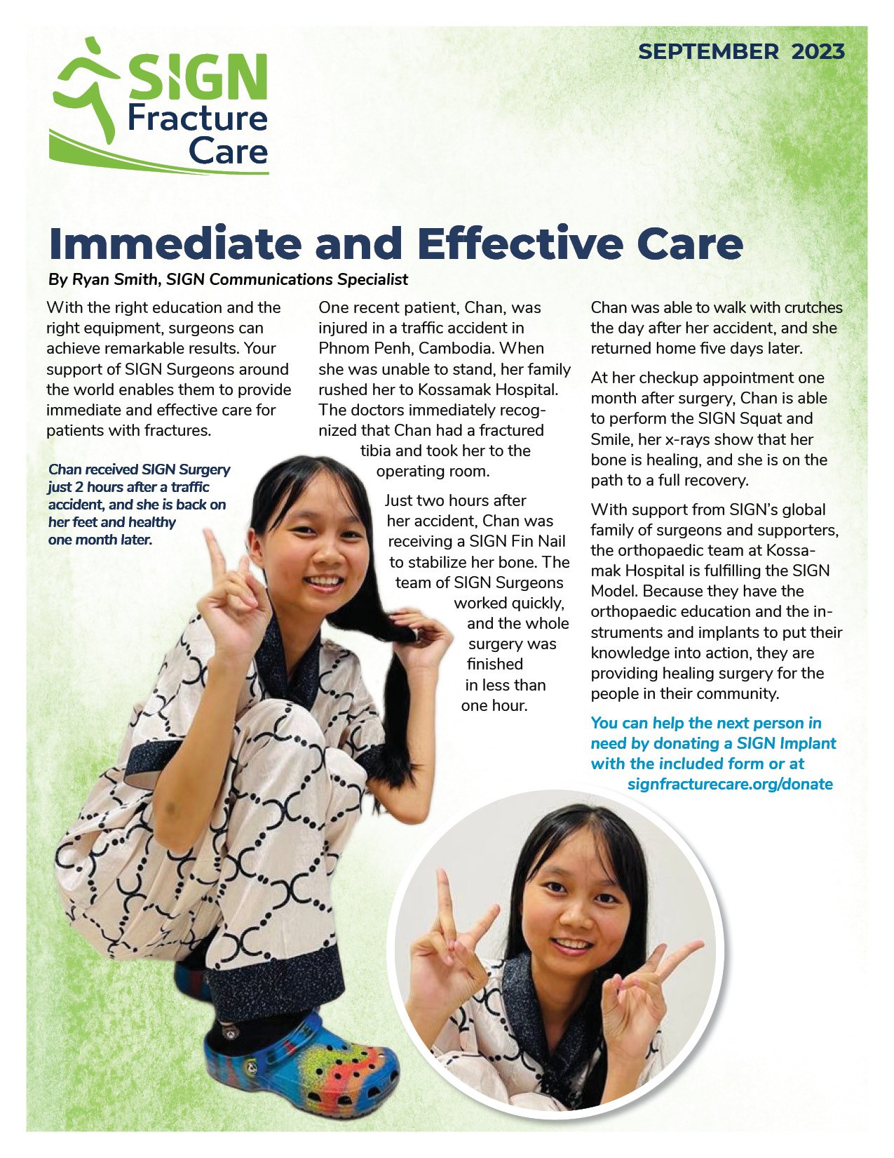 Sept 2023: Immediate and Effective Care