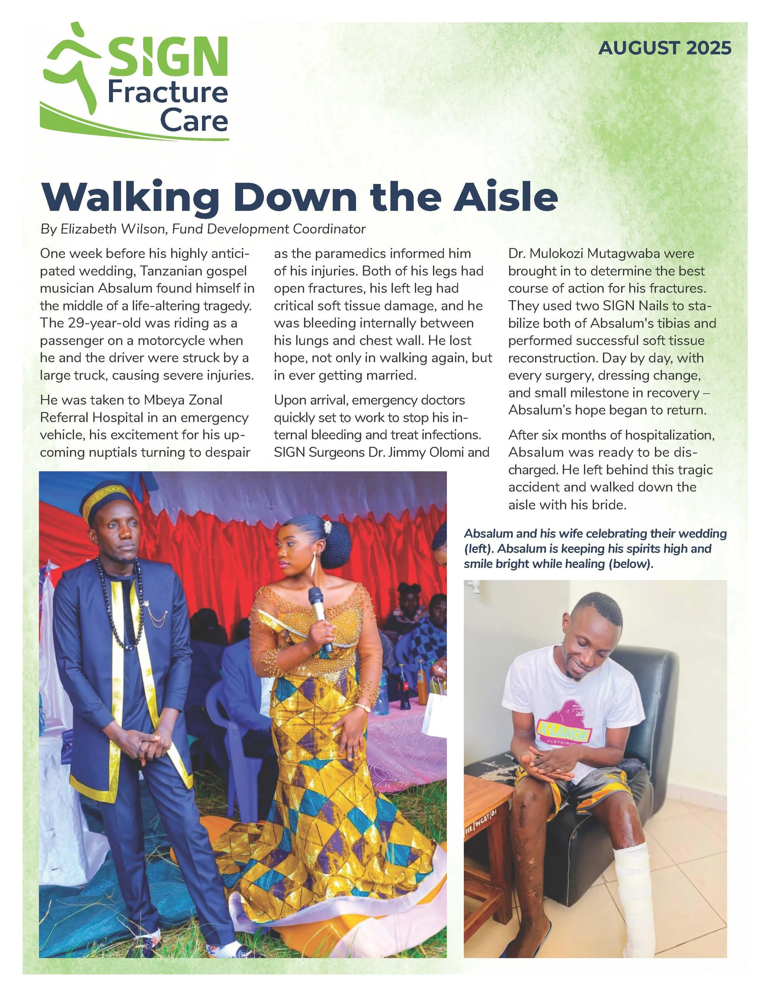 August 2025: Walking Down the Aisle