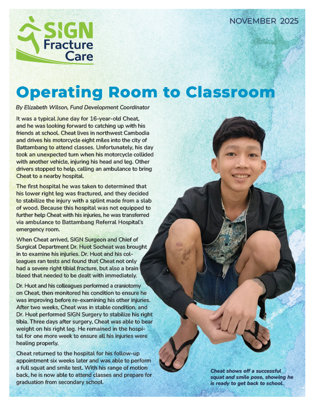 November 2025: Operating Room to Classroom
