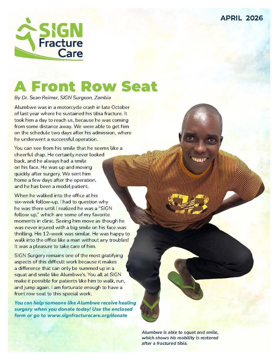 April 2026: A Front Row Seat