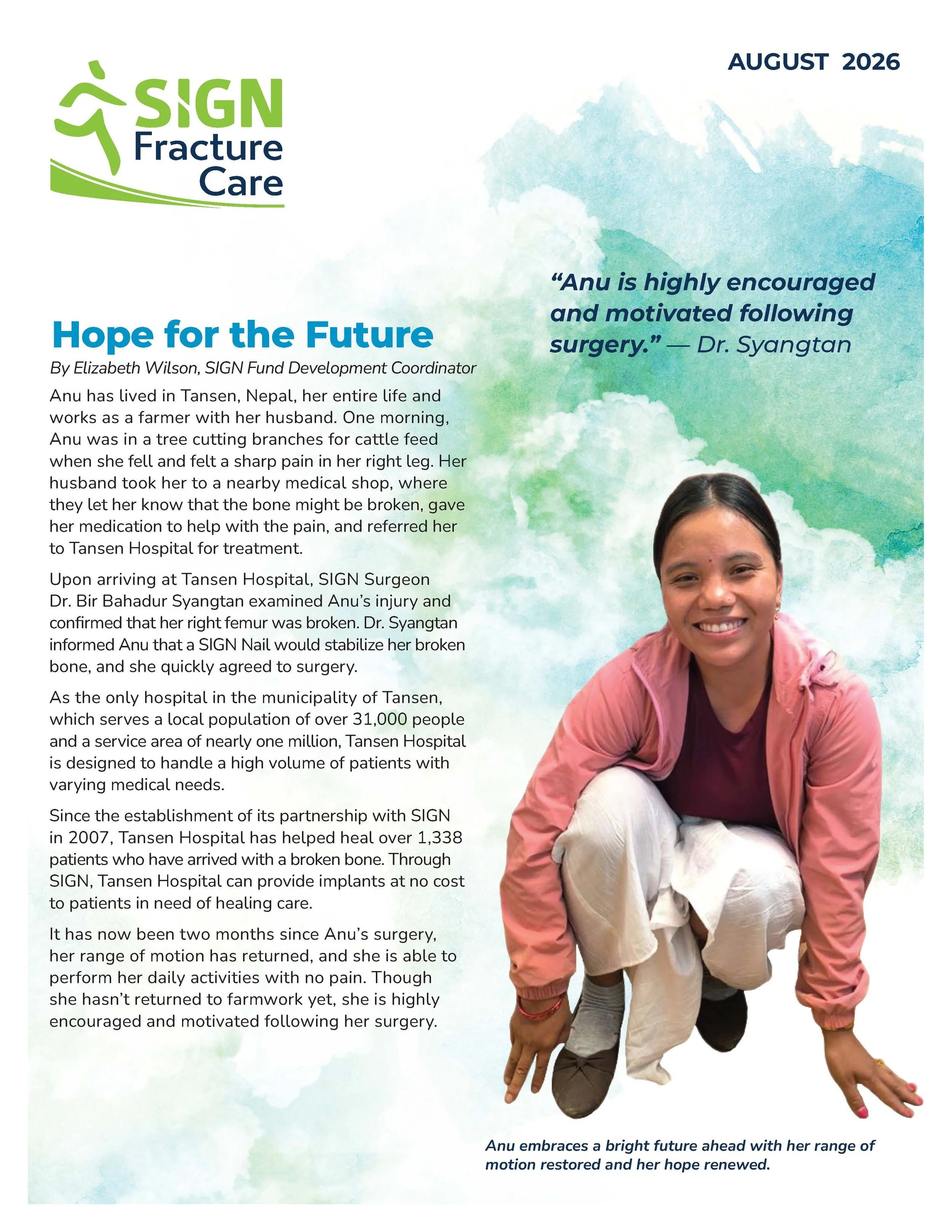 August 2026: Hope for the Future